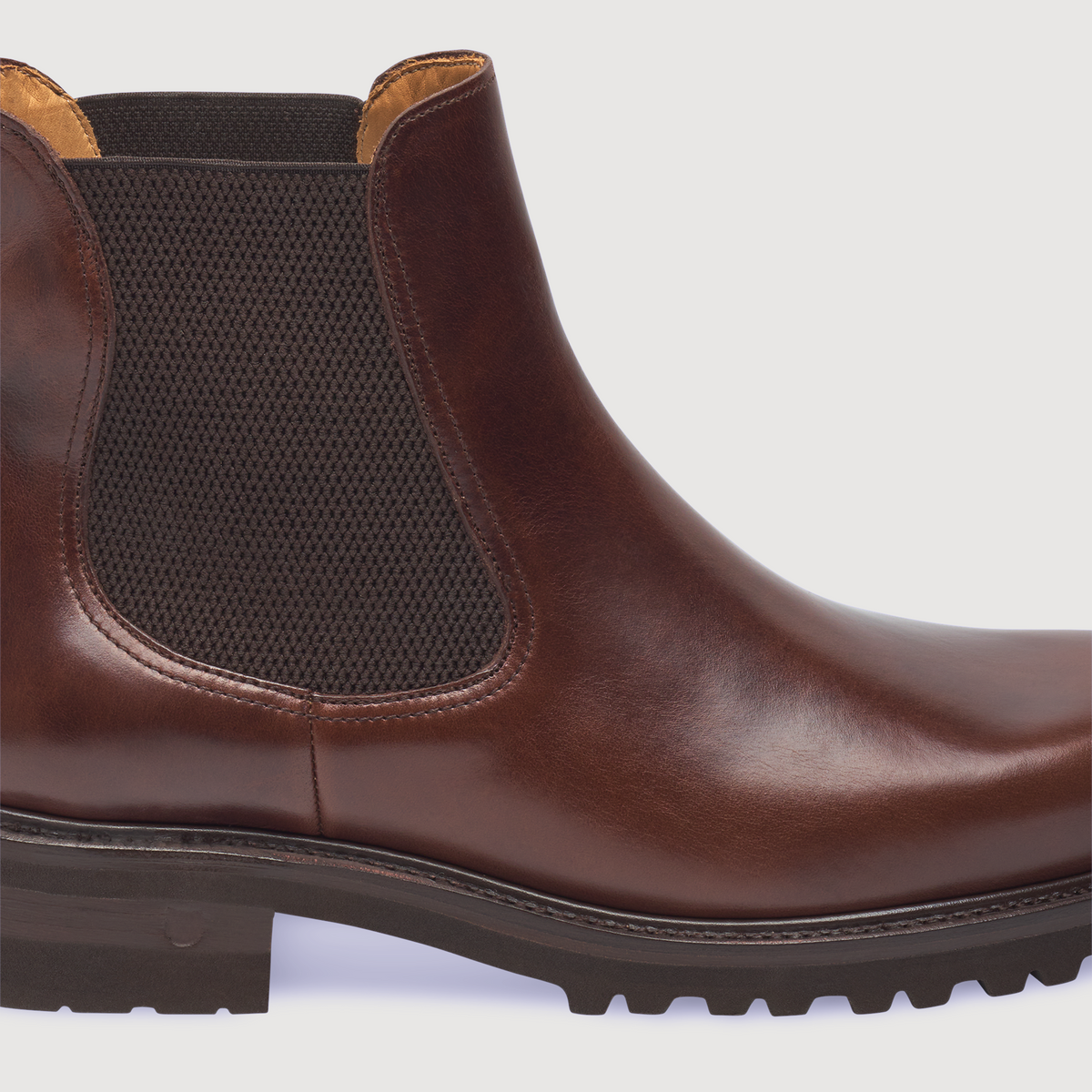 Henry Stevens Herren Boot Harry Plain Dunkelbraun