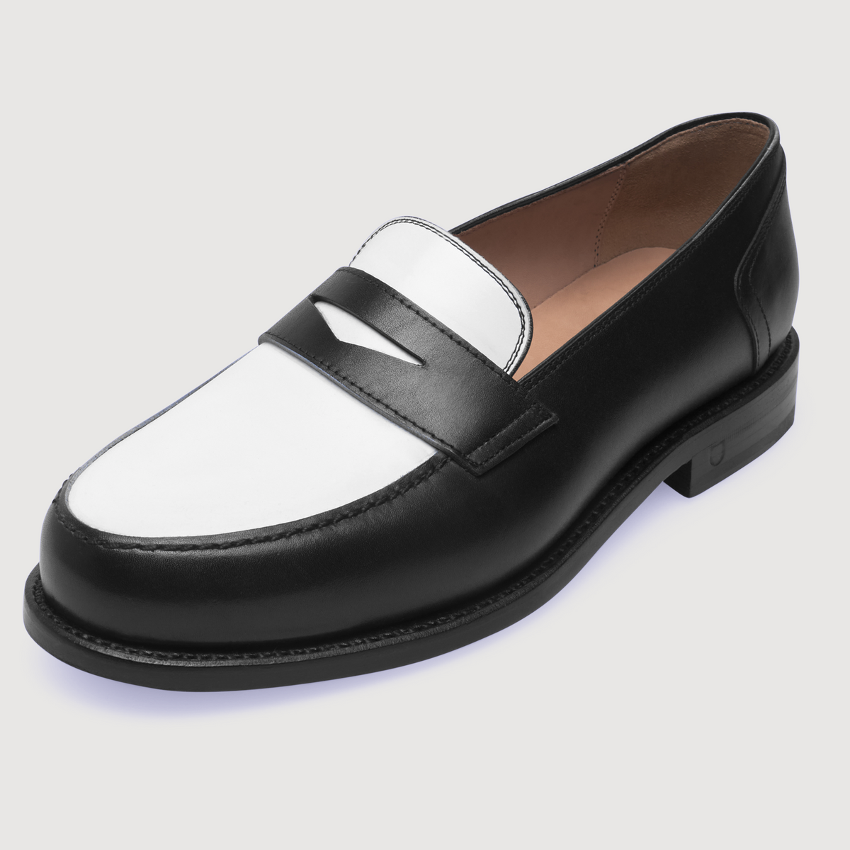 Henry Stevens Herren Loafer Haywood PL - Schwarz/Weiß