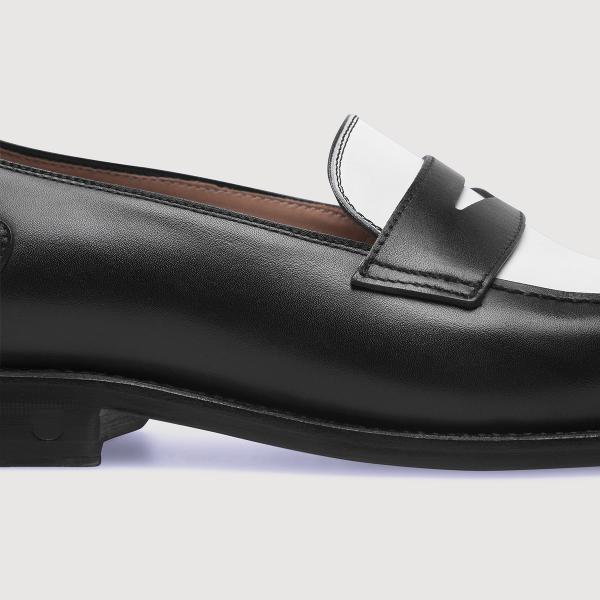 Henry Stevens Herren Loafer Haywood PL - Schwarz/Weiß