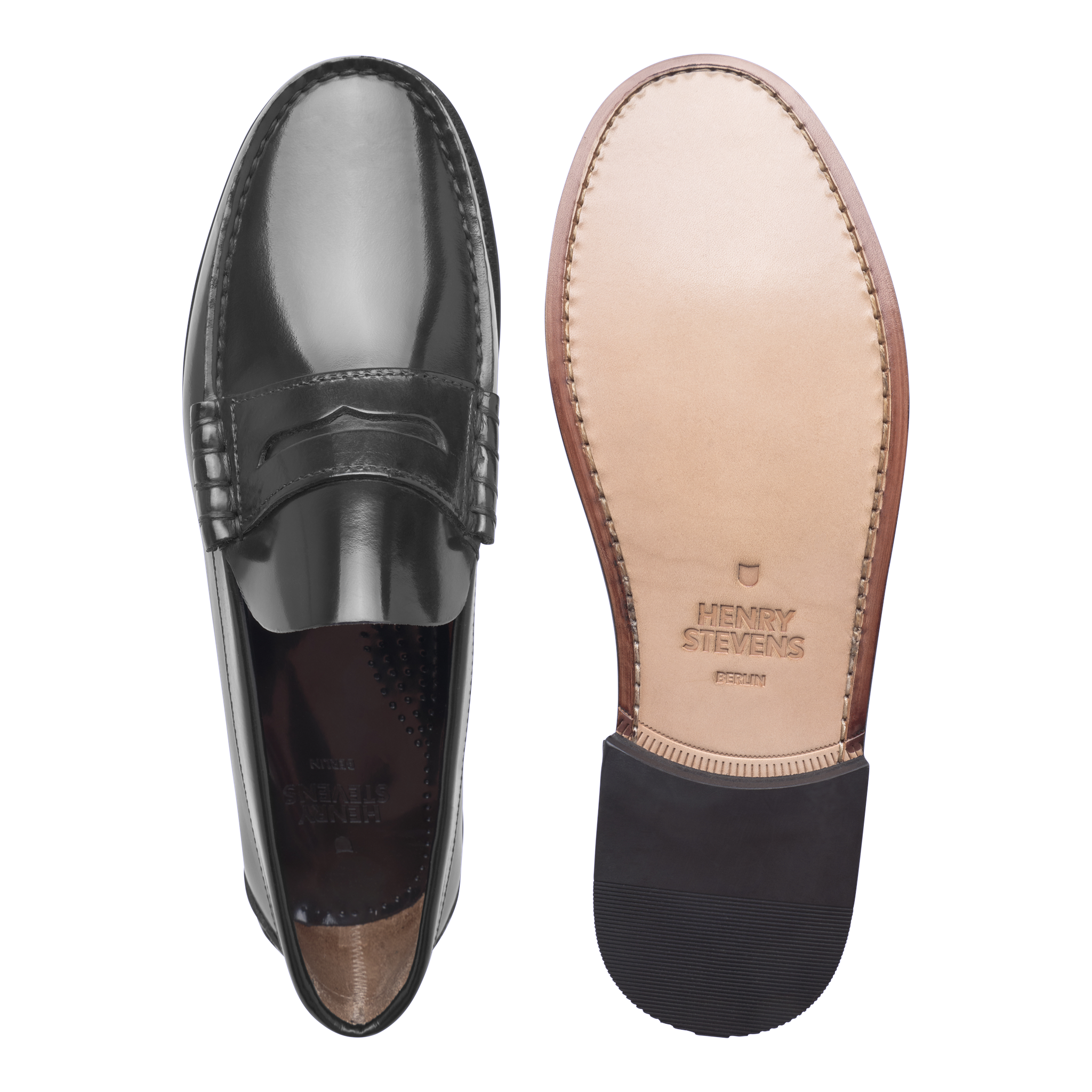 Henry Stevens Herren Loafer Hunter M PL - Schwarz