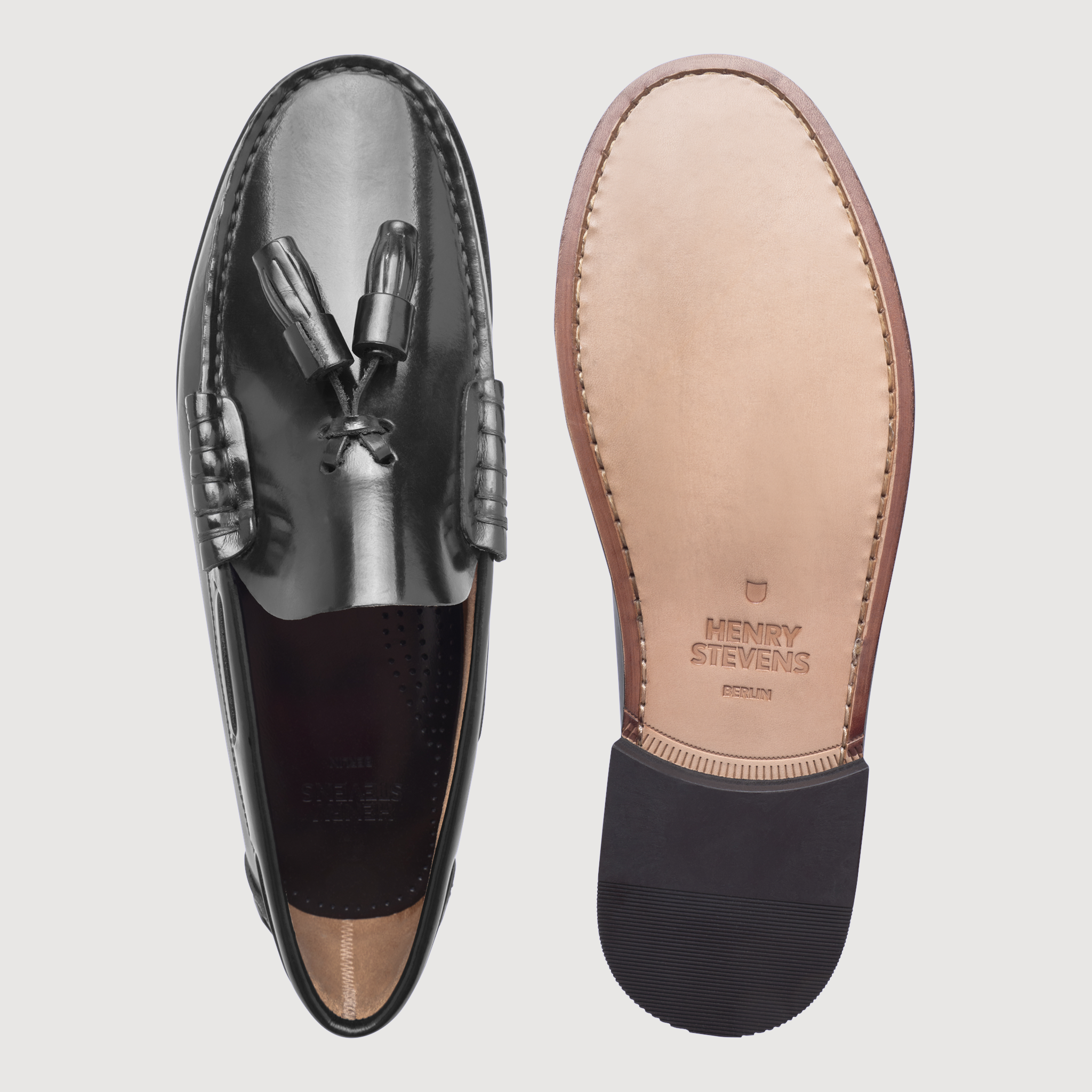 Henry Stevens Herren Loafer Hunter M TL - Schwarz