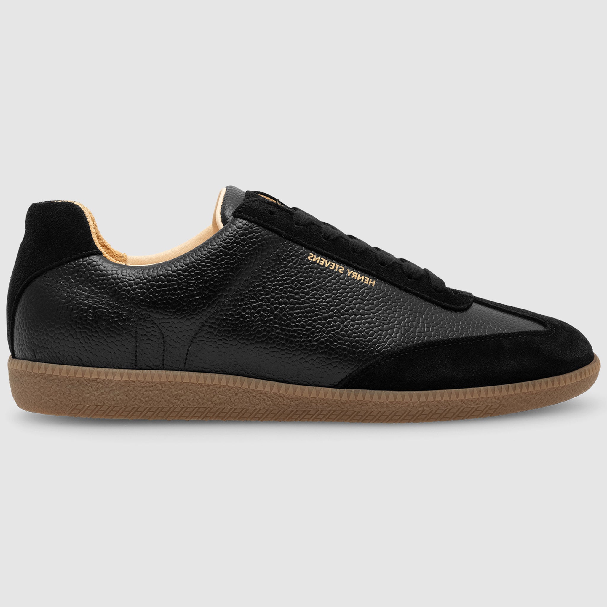 Henry Stevens Herren Sneaker Travis Plain Schwarz