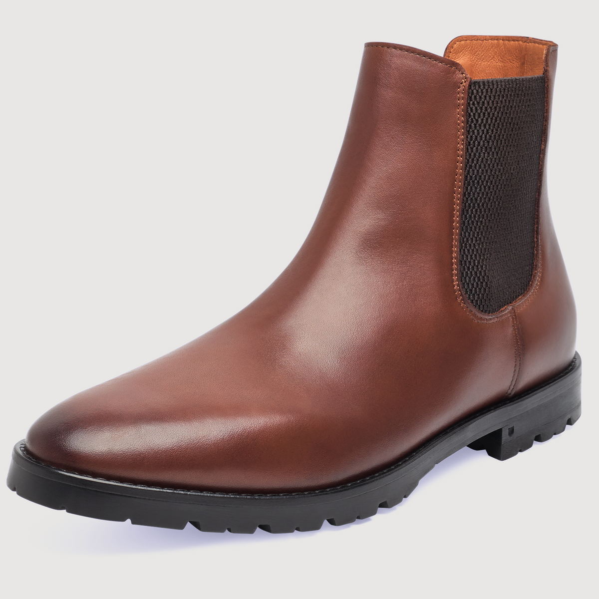 Henry Stevens Herren Boot Wallace Plain Dunkelbraun