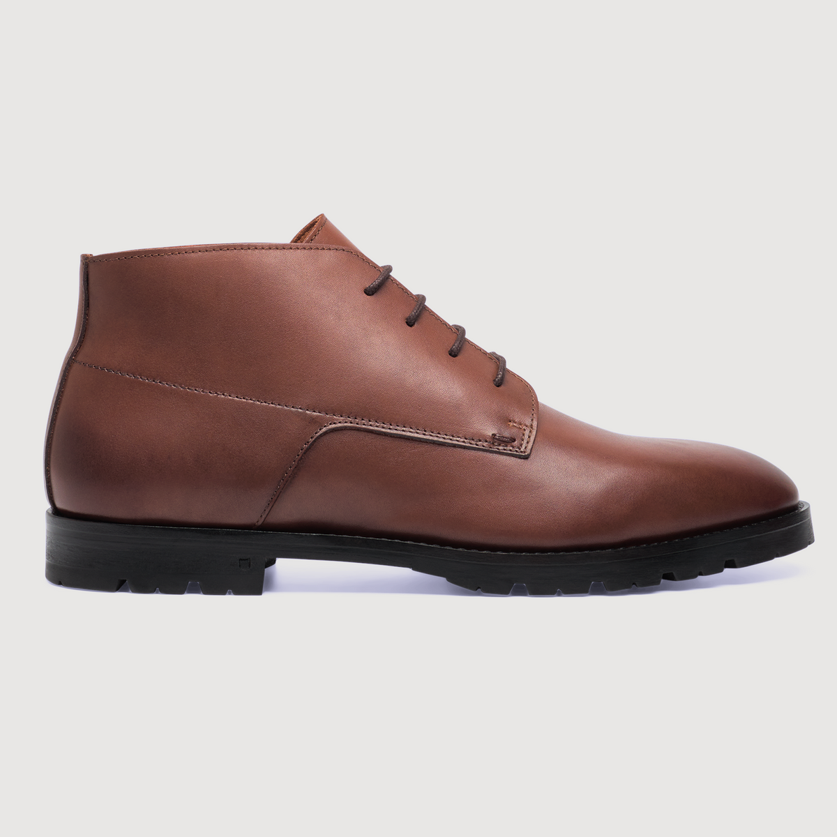 Henry Stevens Herren Boot Wallace Plain Dunkelbraun