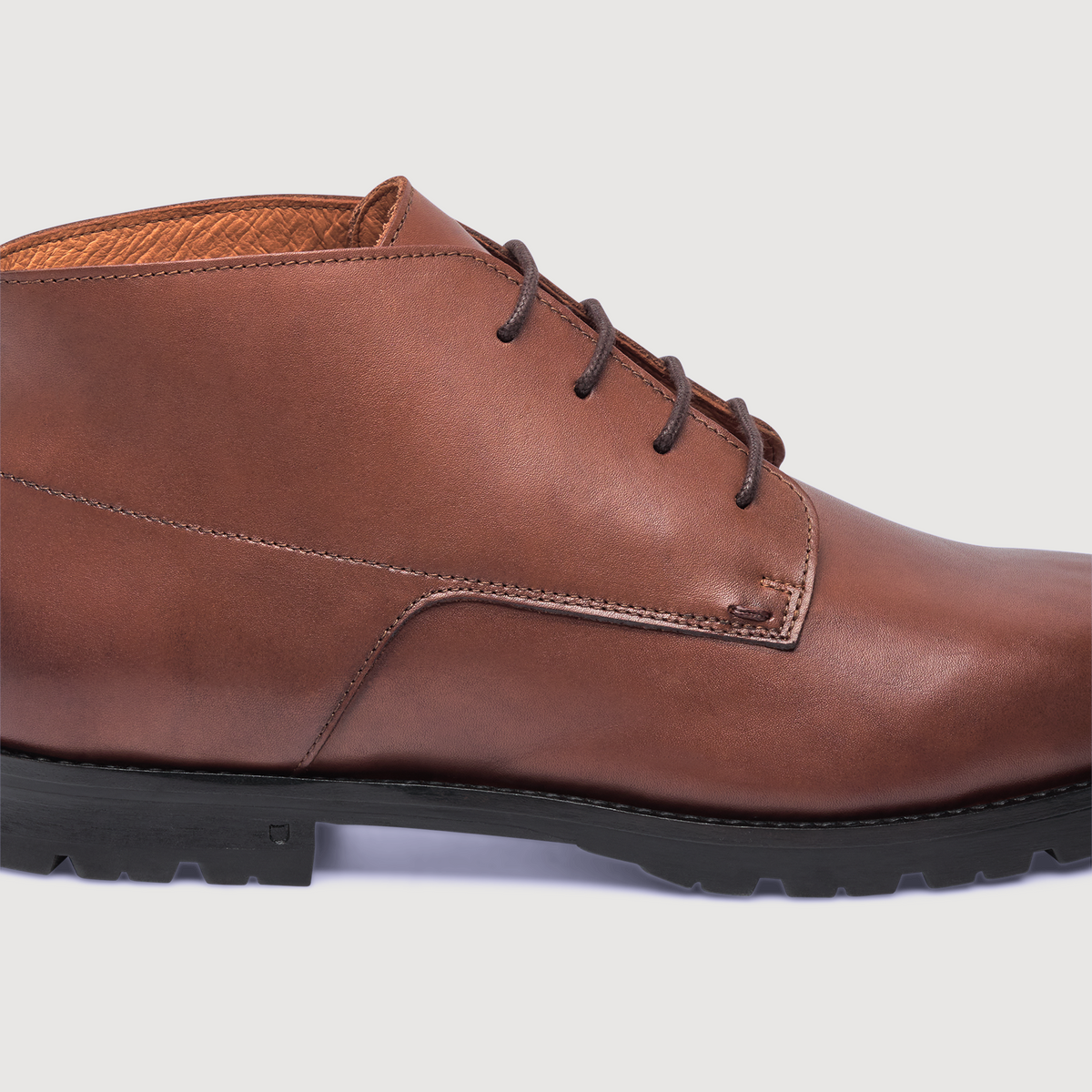 Henry Stevens Herren Boot Wallace Plain Dunkelbraun