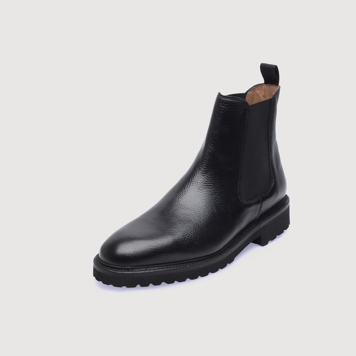 Henry Stevens Herren Boot Winston Plain Schwarz