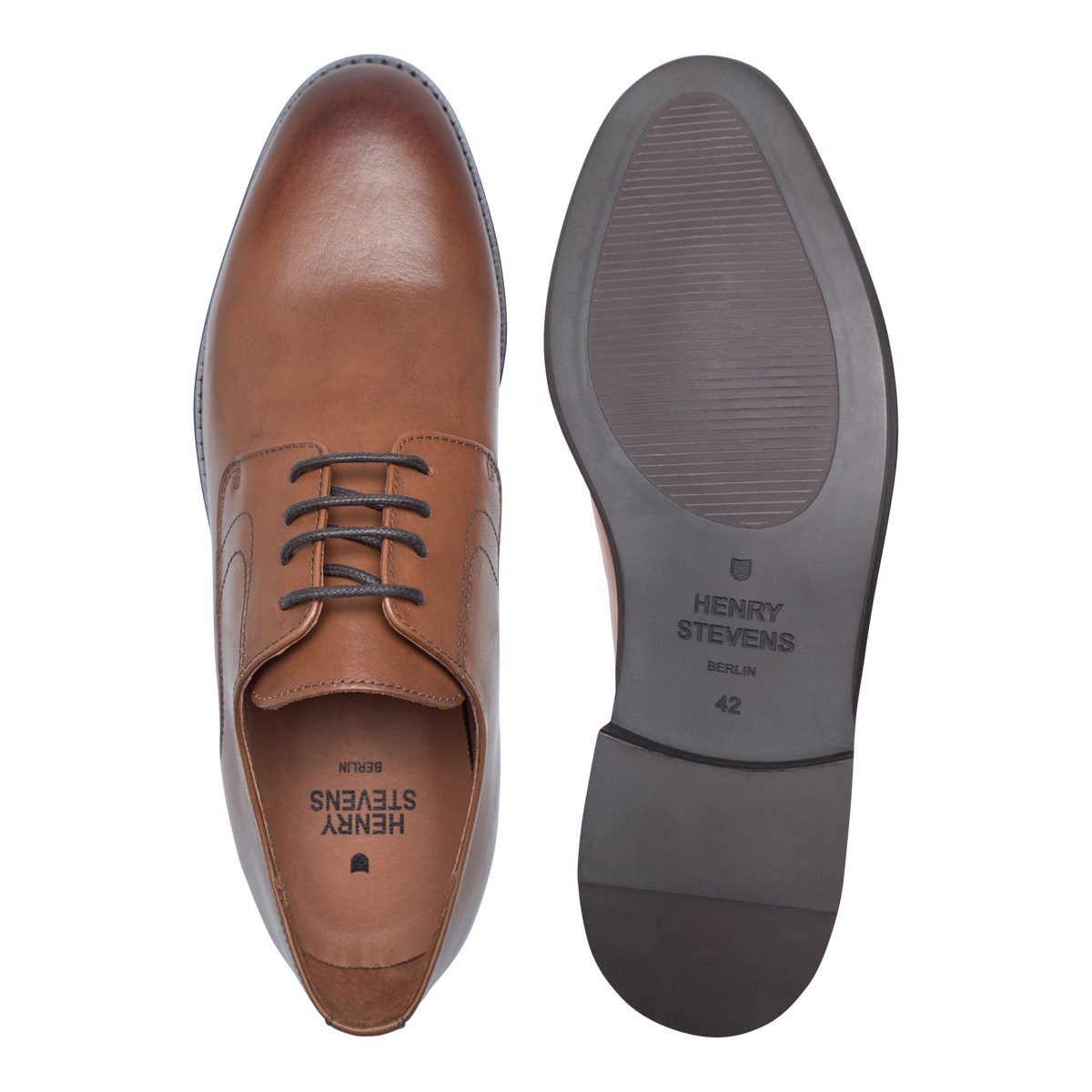 Henry Stevens Herren Businessschuhe Wallace PD - Cognac