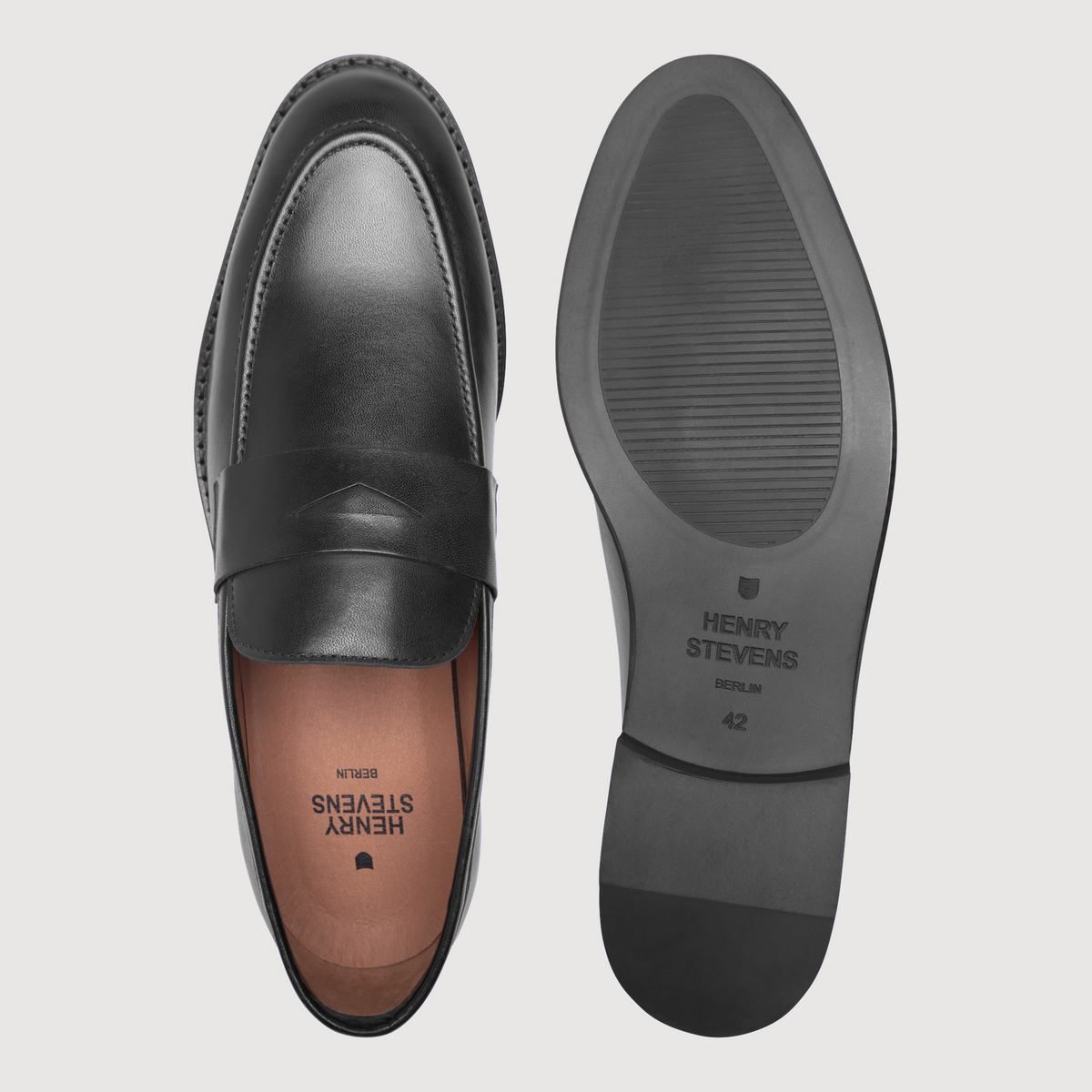 Henry Stevens Herren Loafer Wallace PL - Schwarz