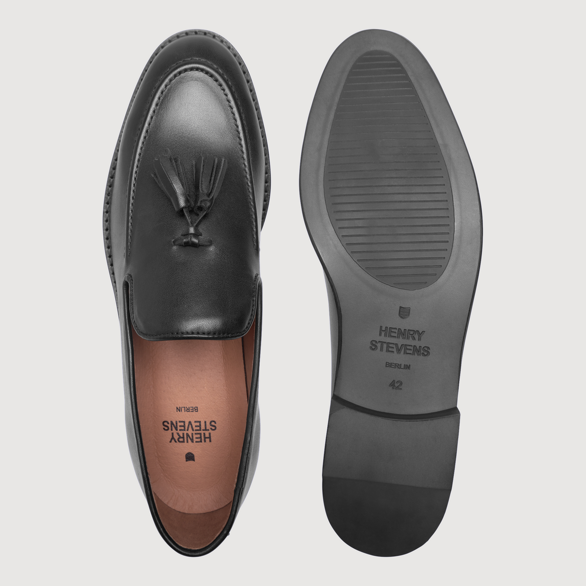 Henry Stevens Herren Loafer Wallace TL - Schwarz