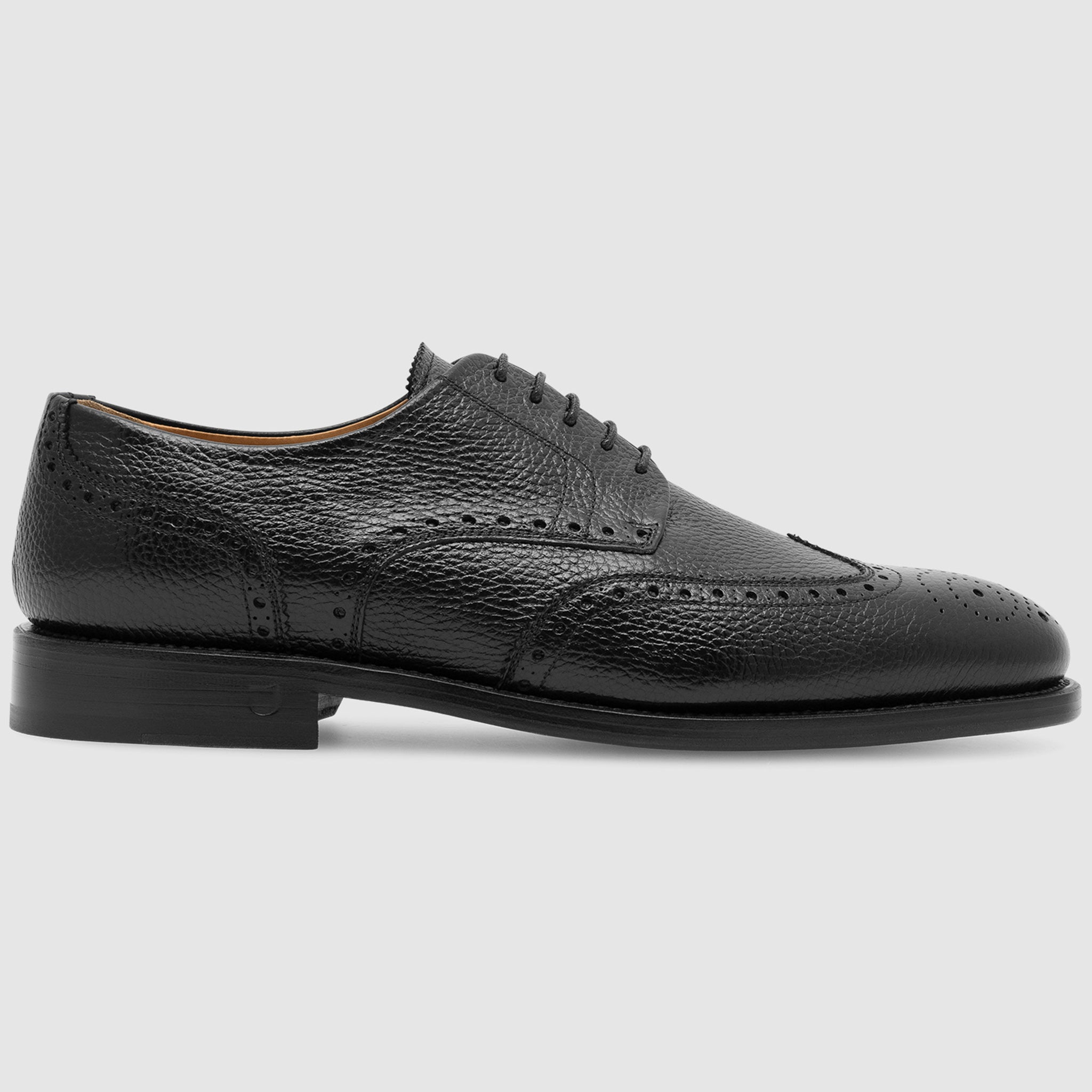 Henry Stevens Herren Klassiker Winston Full-Brogue Black
