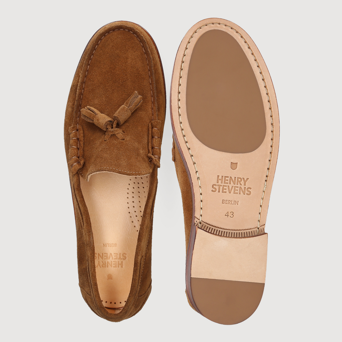 Henry Stevens Herren Loafer Riley Tassel Caramel