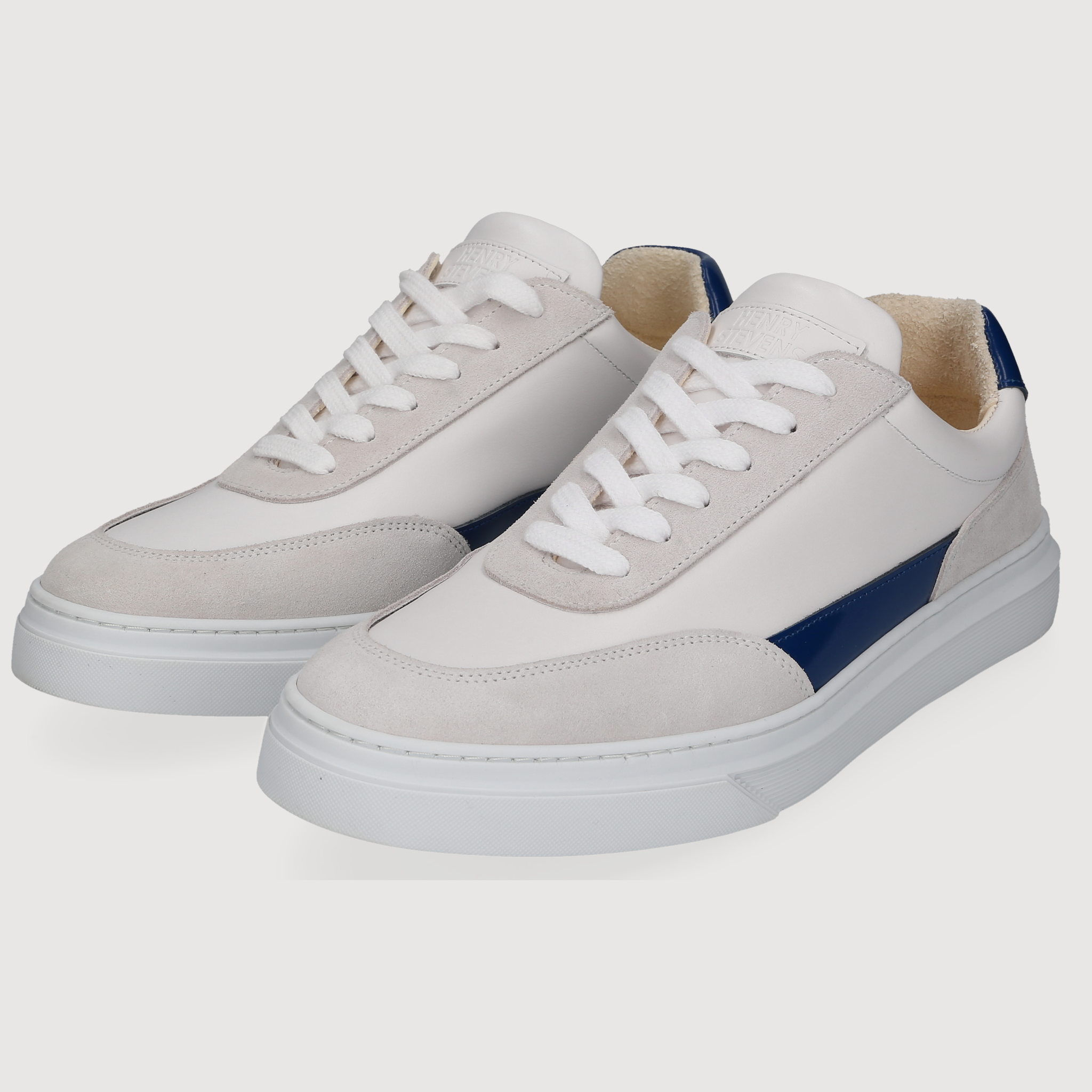 Henry Stevens Men's Sneaker Travis Plain White/Blue