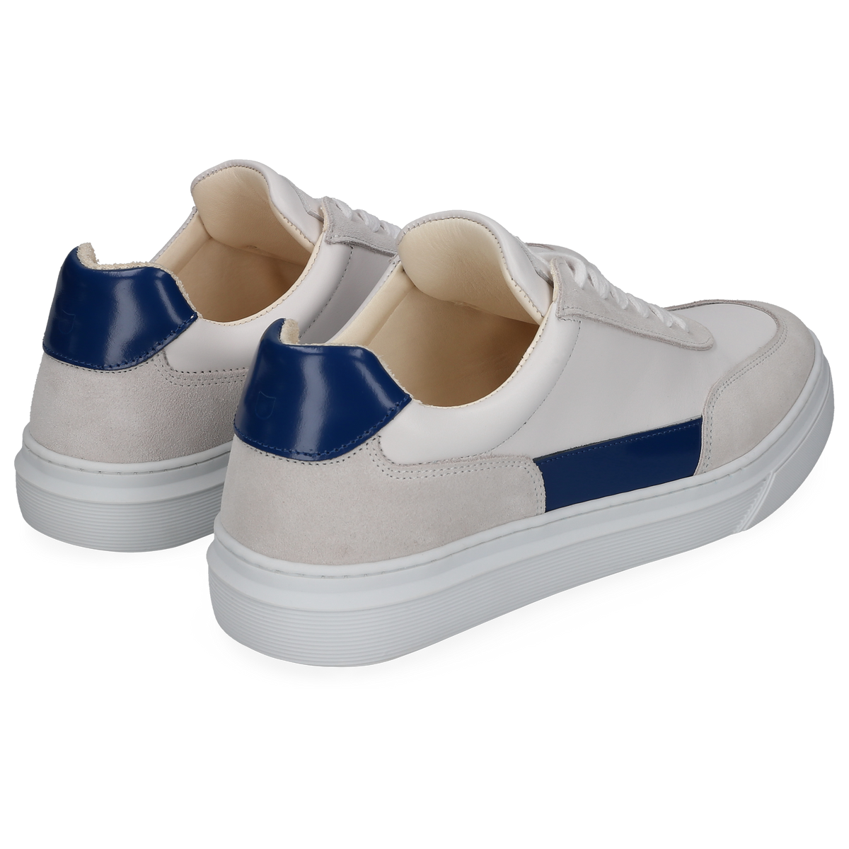 Henry Stevens Herren Sneaker Travis Plain Weiß/Blau