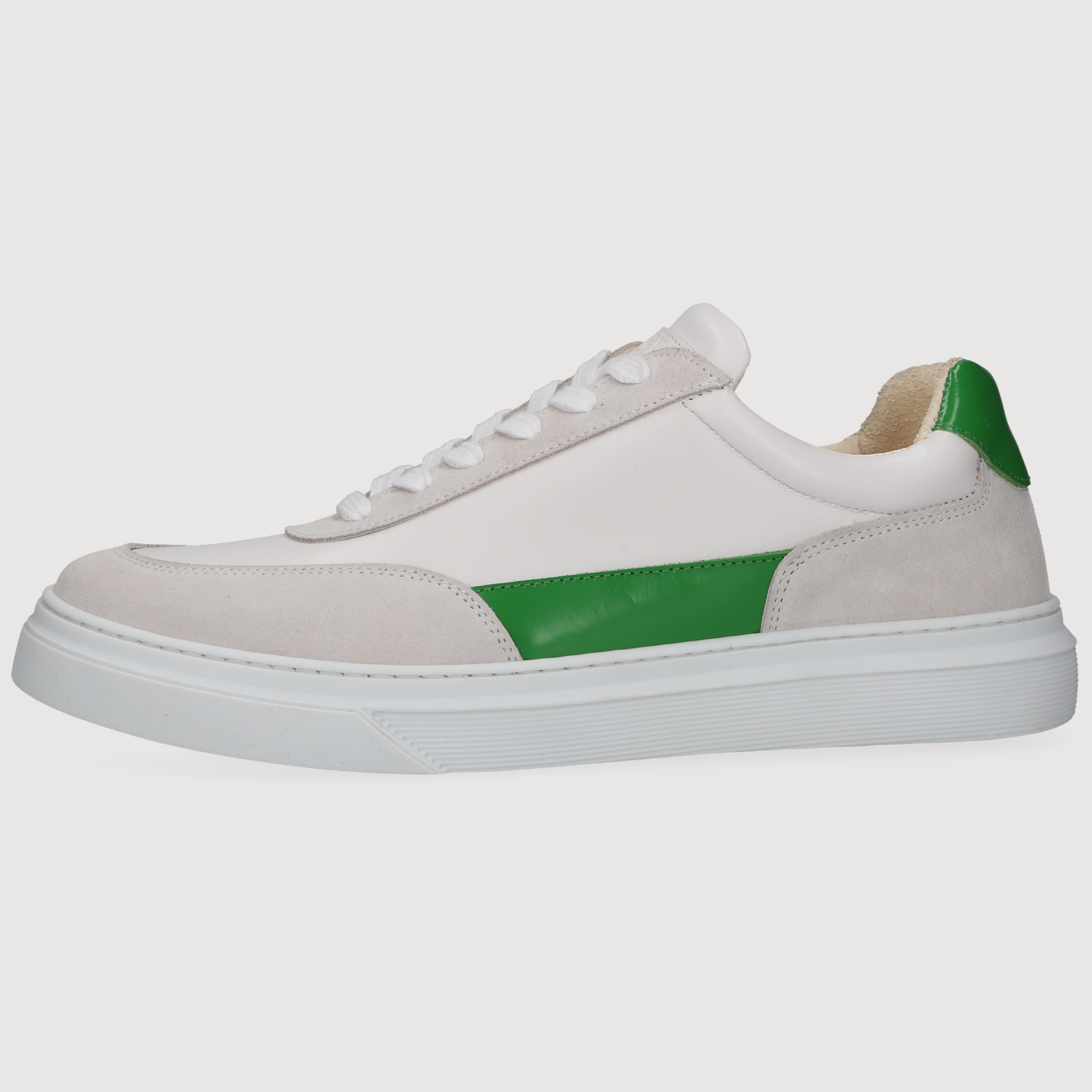 Henry Stevens Herren Sneaker Travis Plain Weiß/Grün