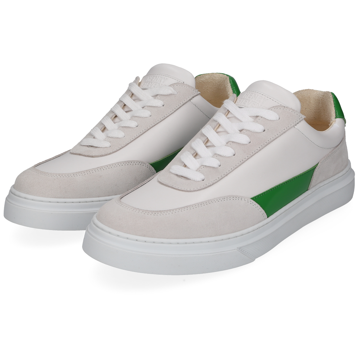 Henry Stevens Men's Sneaker Travis Plain White/Green