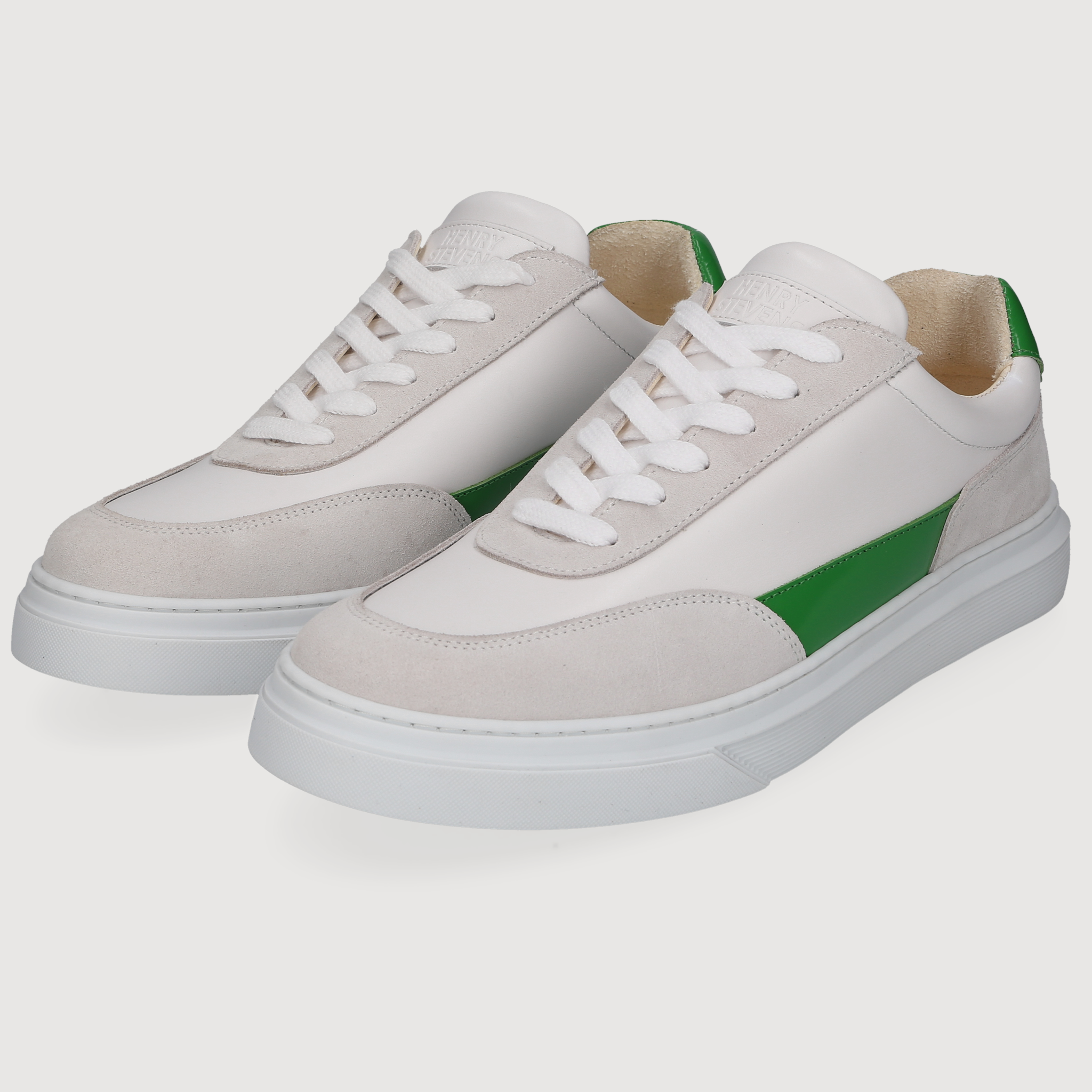 Henry Stevens Men's Sneaker Travis Plain White/Green