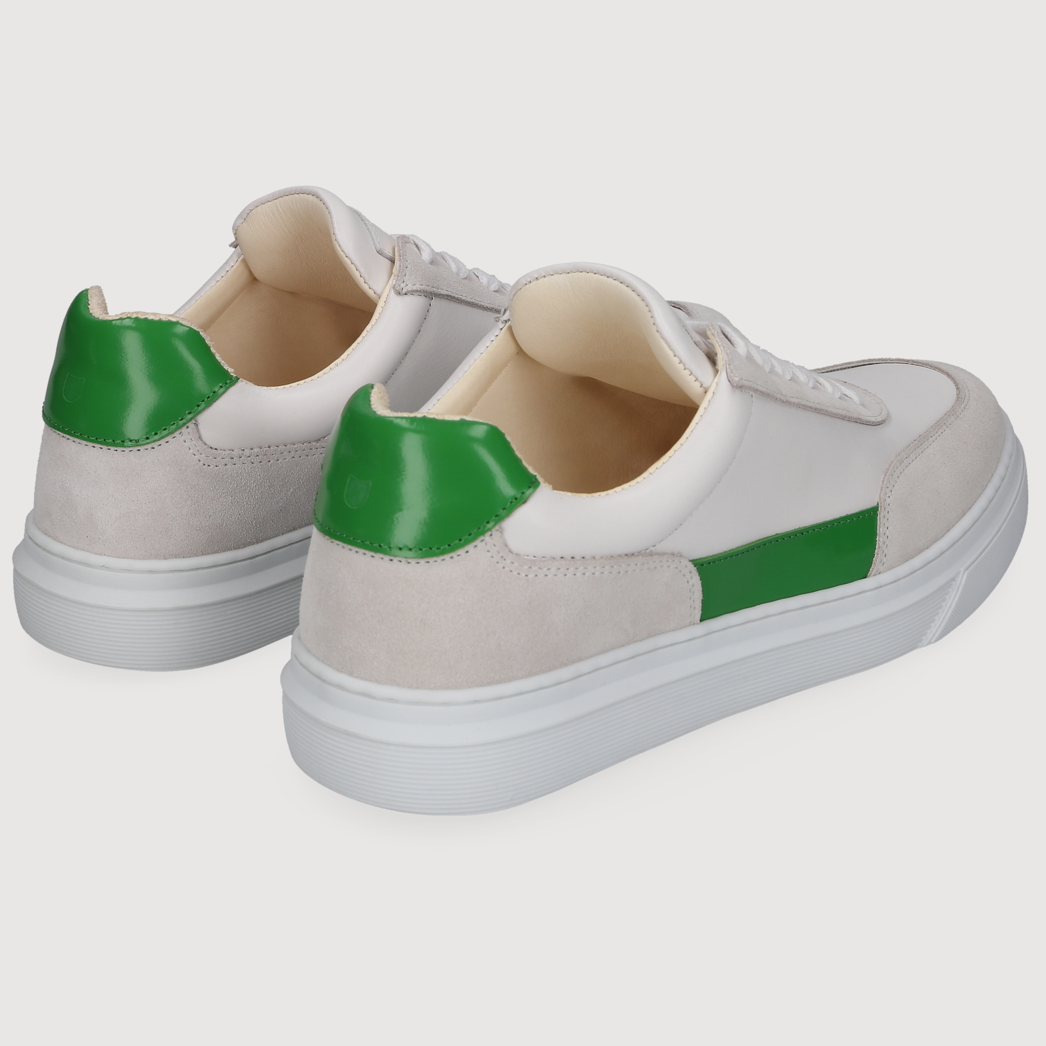 Henry Stevens Herren Sneaker Travis Plain Weiß/Grün