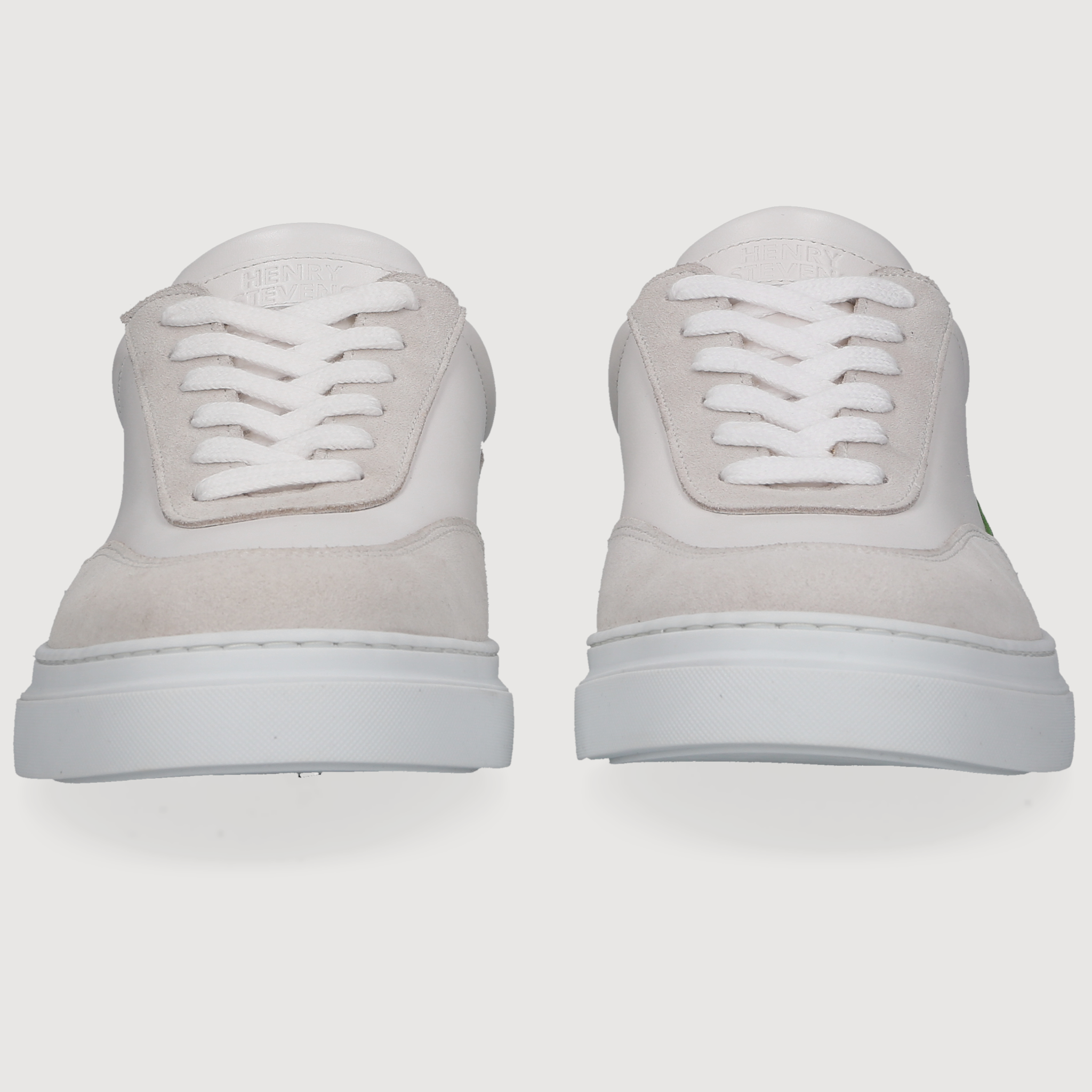 Henry Stevens Herren Sneaker Travis Plain Weiß/Grün