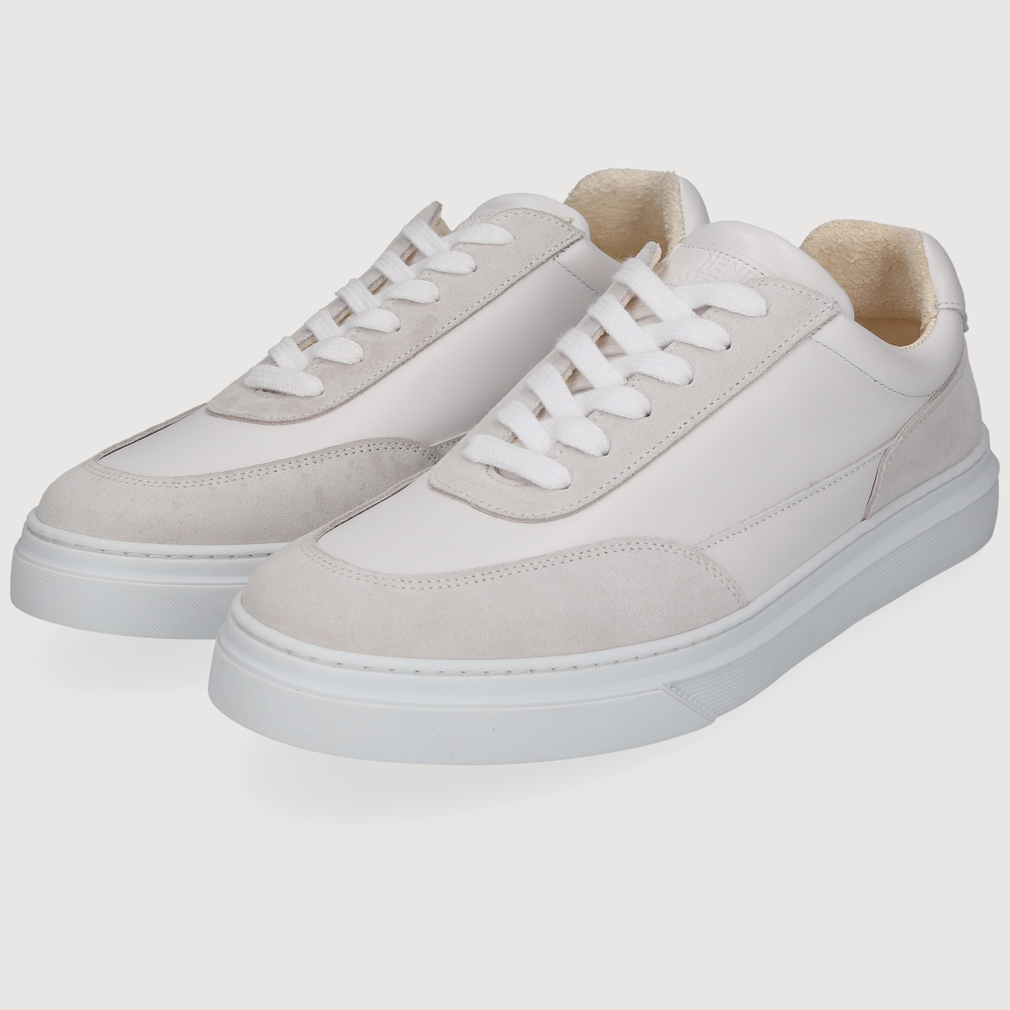 Henry Stevens Men's Sneaker Travis Plain White/Grey