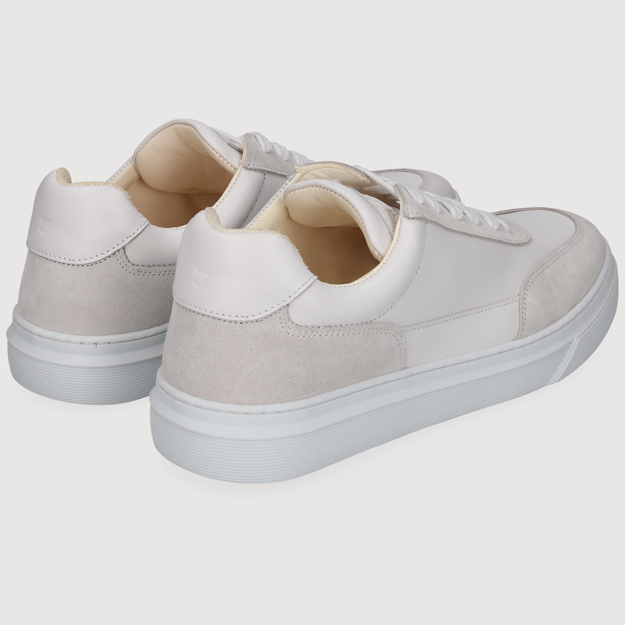 Henry Stevens Herren Sneaker Travis Plain Weiß/Grau