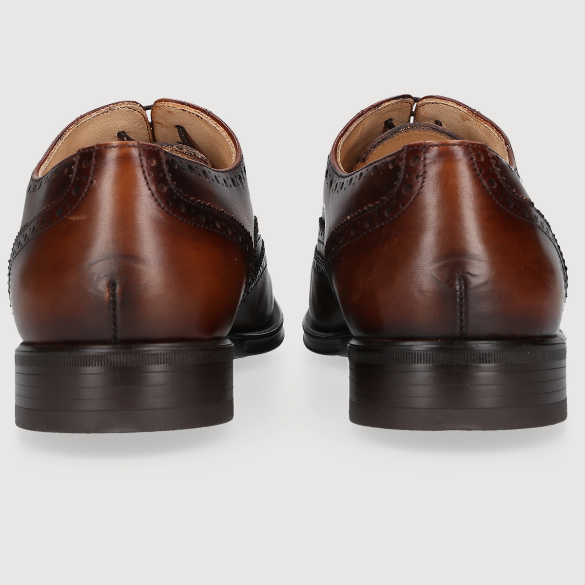 Henry Stevens Herren Klassiker Wes Full-Brogue Mittelbraun
