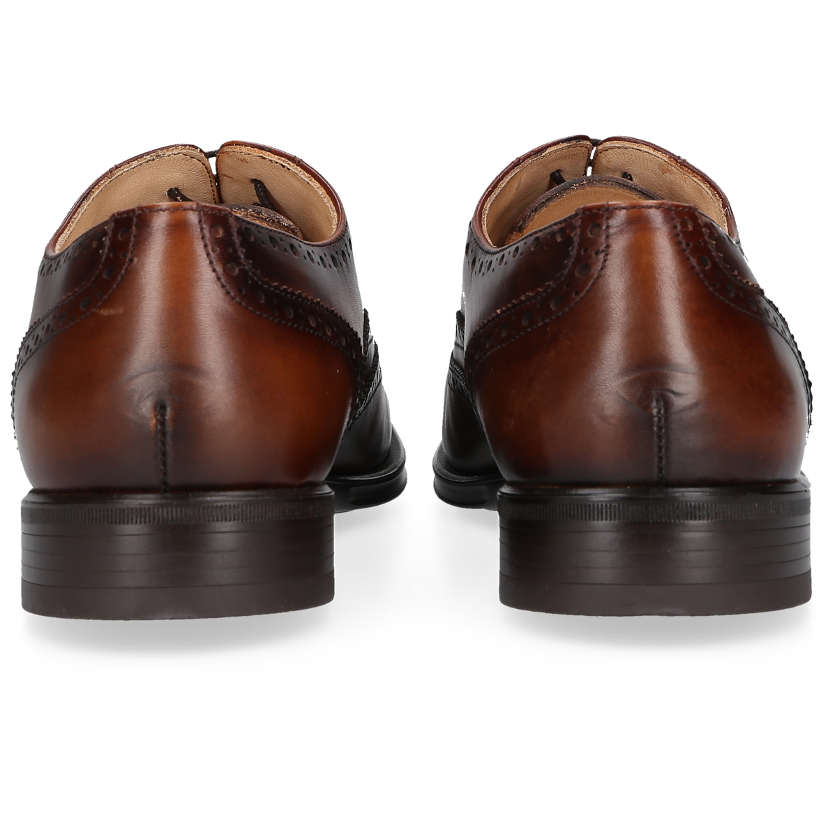 Henry Stevens Men's Classic Wes Full-Brogue Medium Brown