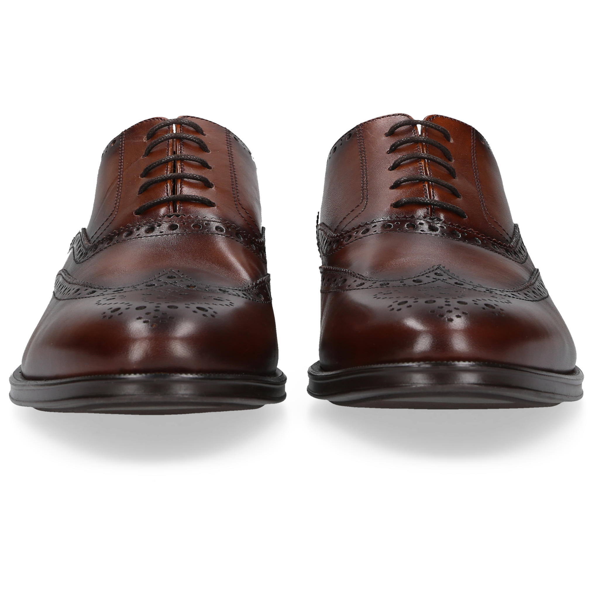 Henry Stevens Herren Klassiker Wes Full-Brogue Mittelbraun