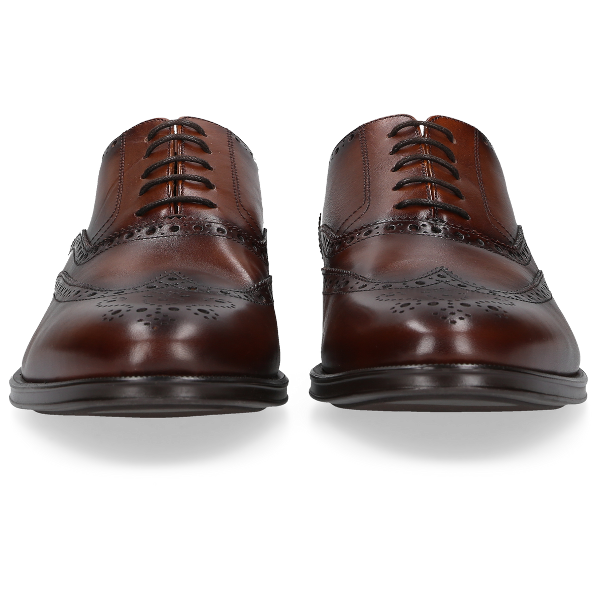 Henry Stevens Men's Classic Wes Full-Brogue Medium Brown