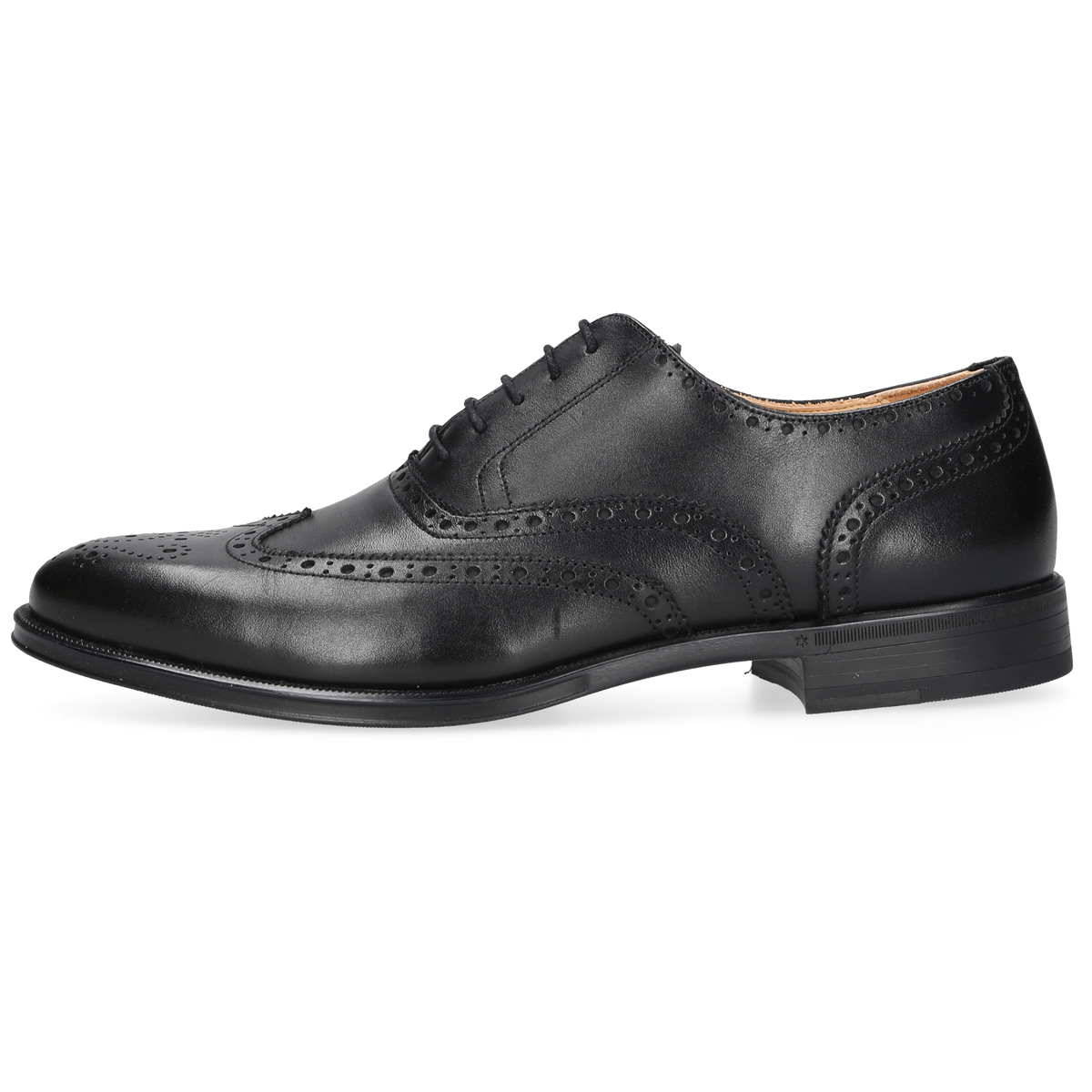 Henry Stevens Herren Klassiker Wes Full-Brogue Schwarz