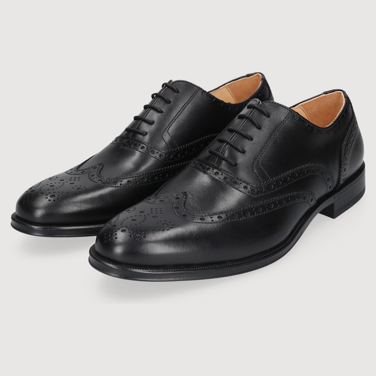 Henry Stevens Herren Klassiker Wes Full-Brogue Schwarz