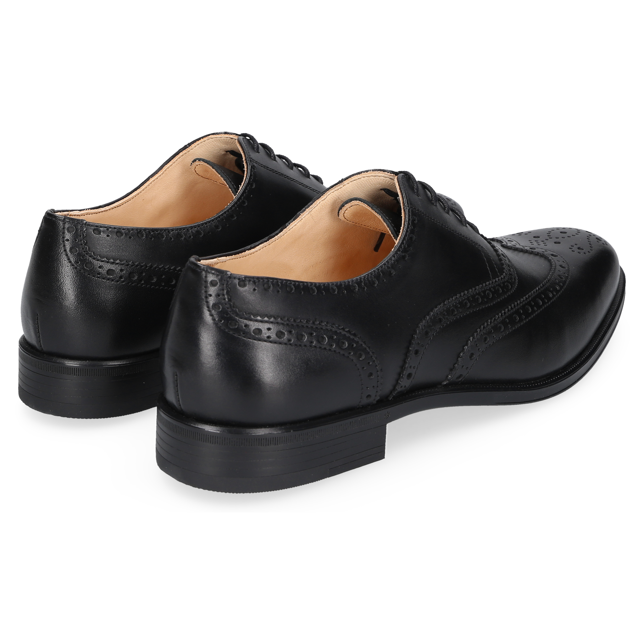 Henry Stevens Herren Klassiker Wes Full-Brogue Schwarz