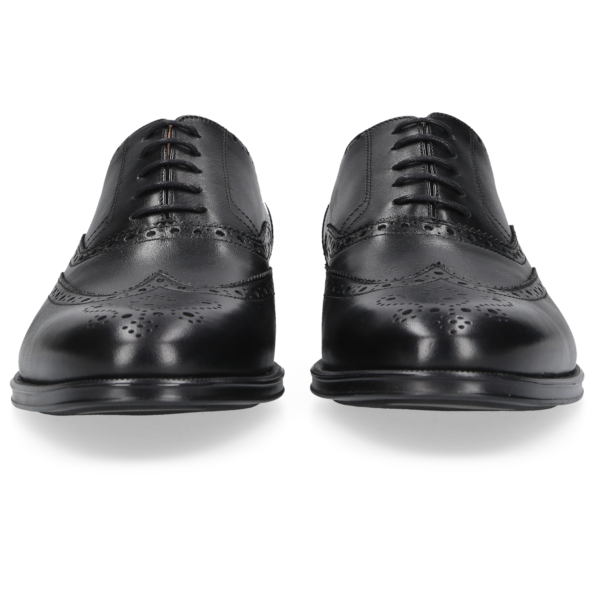 Henry Stevens Herren Klassiker Wes Full-Brogue Schwarz