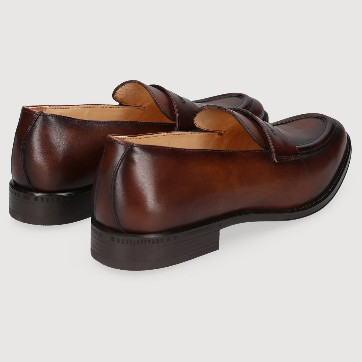 Henry Stevens Herren Loafer Wes Penny Mittelbraun