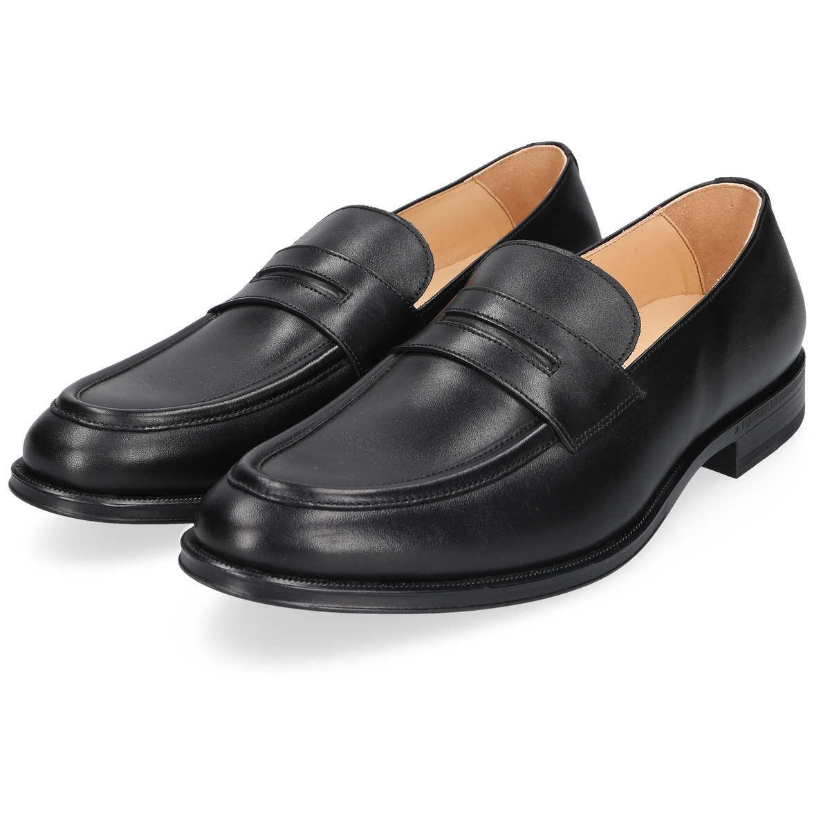 Henry Stevens Herren Loafer Wes Penny Schwarz