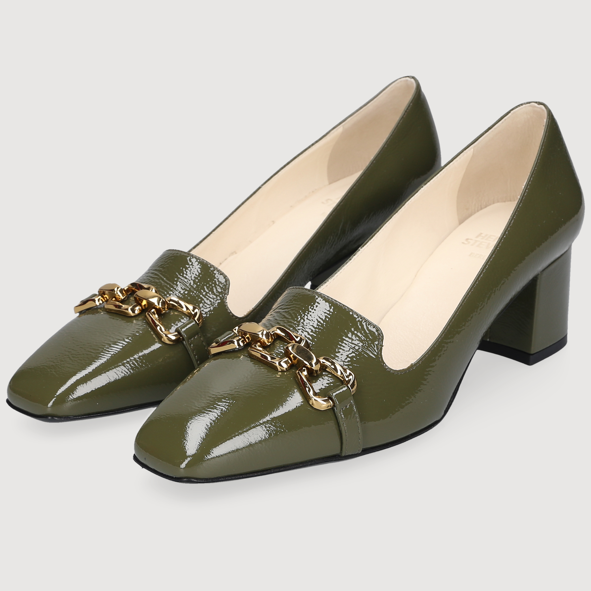 Henry Stevens Damen Pumps Fay Kette Grün