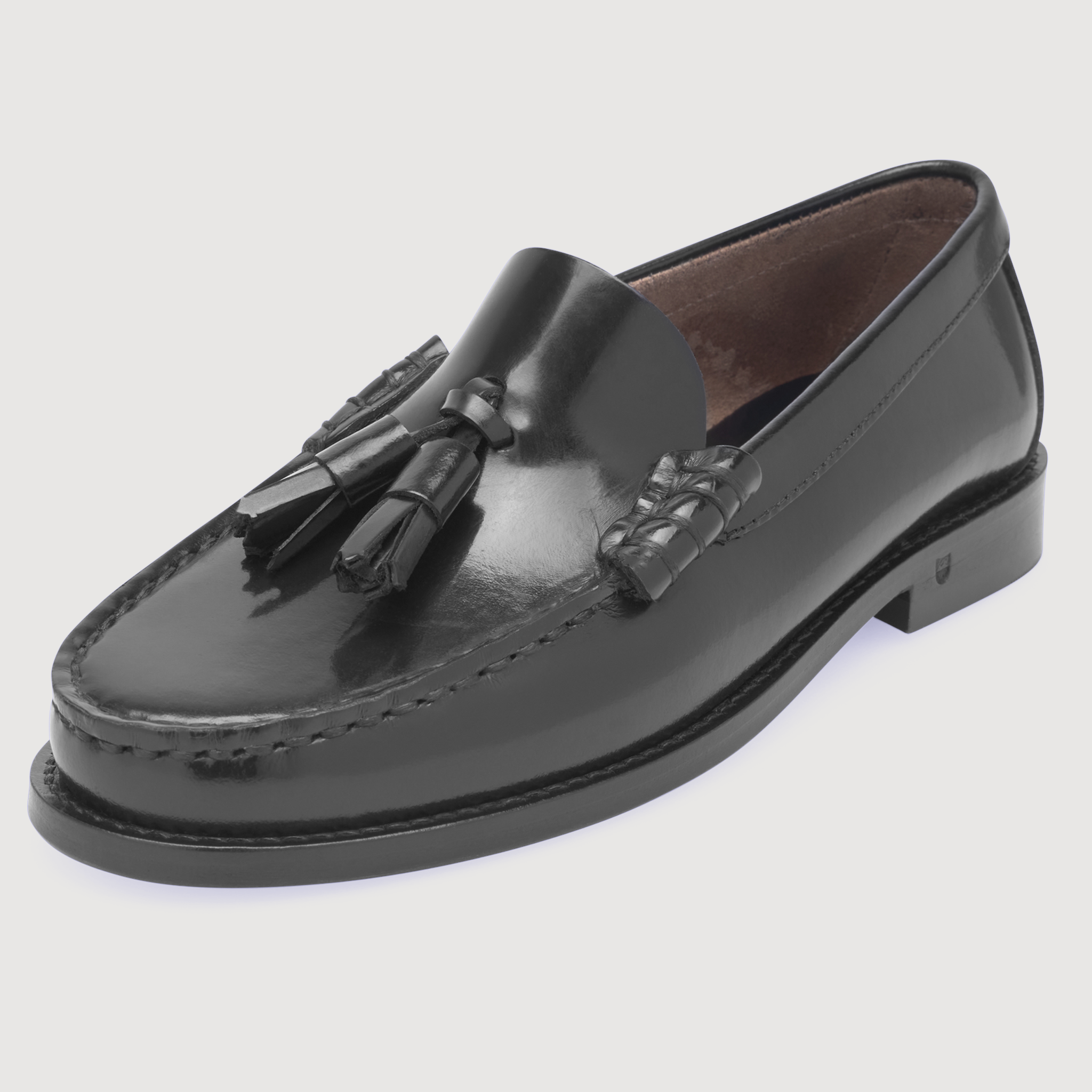 Henry Stevens Damen Loafer Hunter Tassel Schwarz