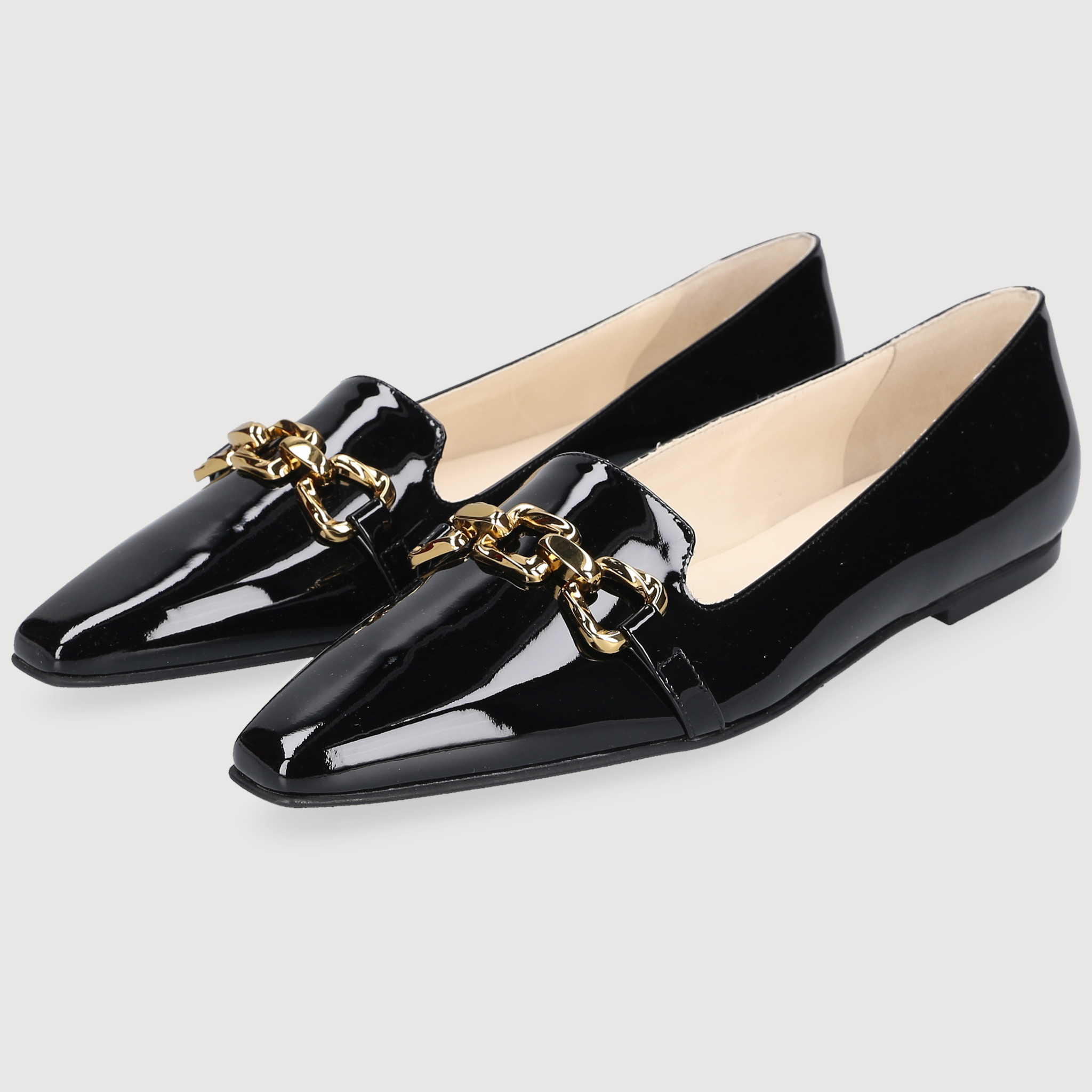 Henry Stevens Damen Loafer Madison Kette Schwarz