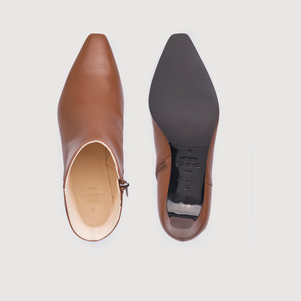 Henry Stevens Damen Boot Madison Plain Braun