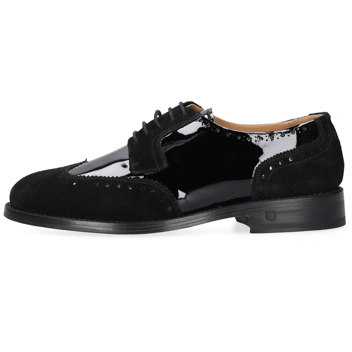 Henry Stevens Damen Klassiker Ella Full-Brogue Schwarz