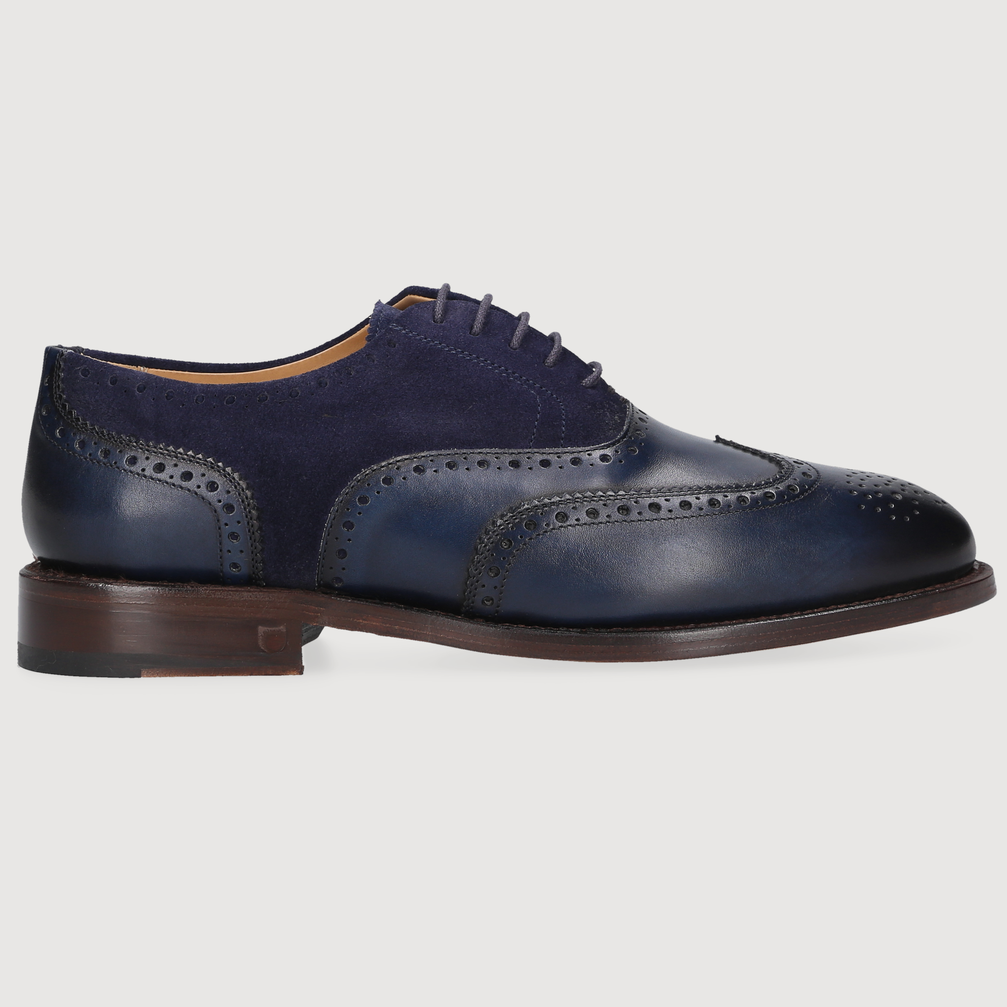 Henry Stevens Damen Klassiker Ella Full-Brogue Blau