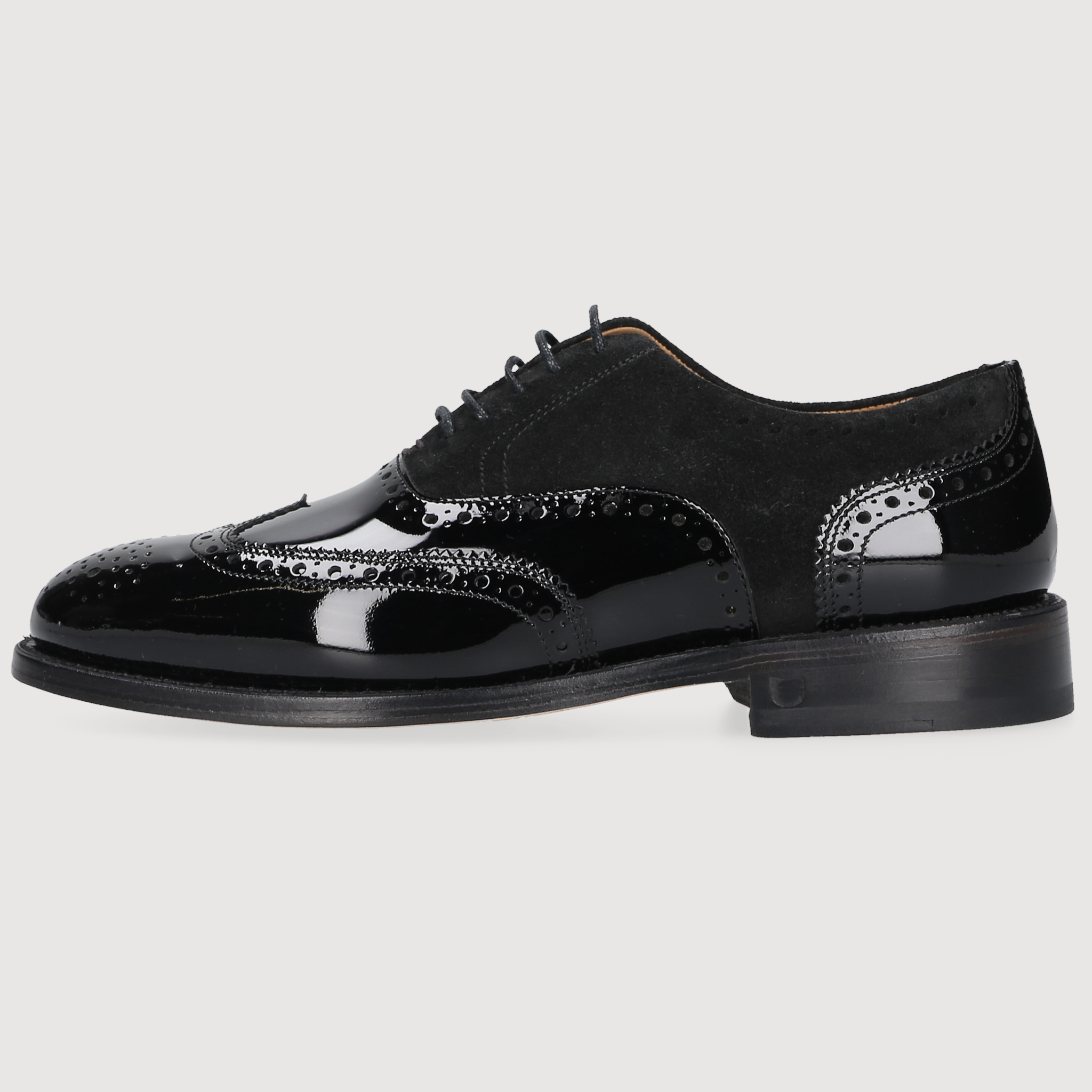Henry Stevens Damen Klassiker Ella Full-Brogue Schwarz