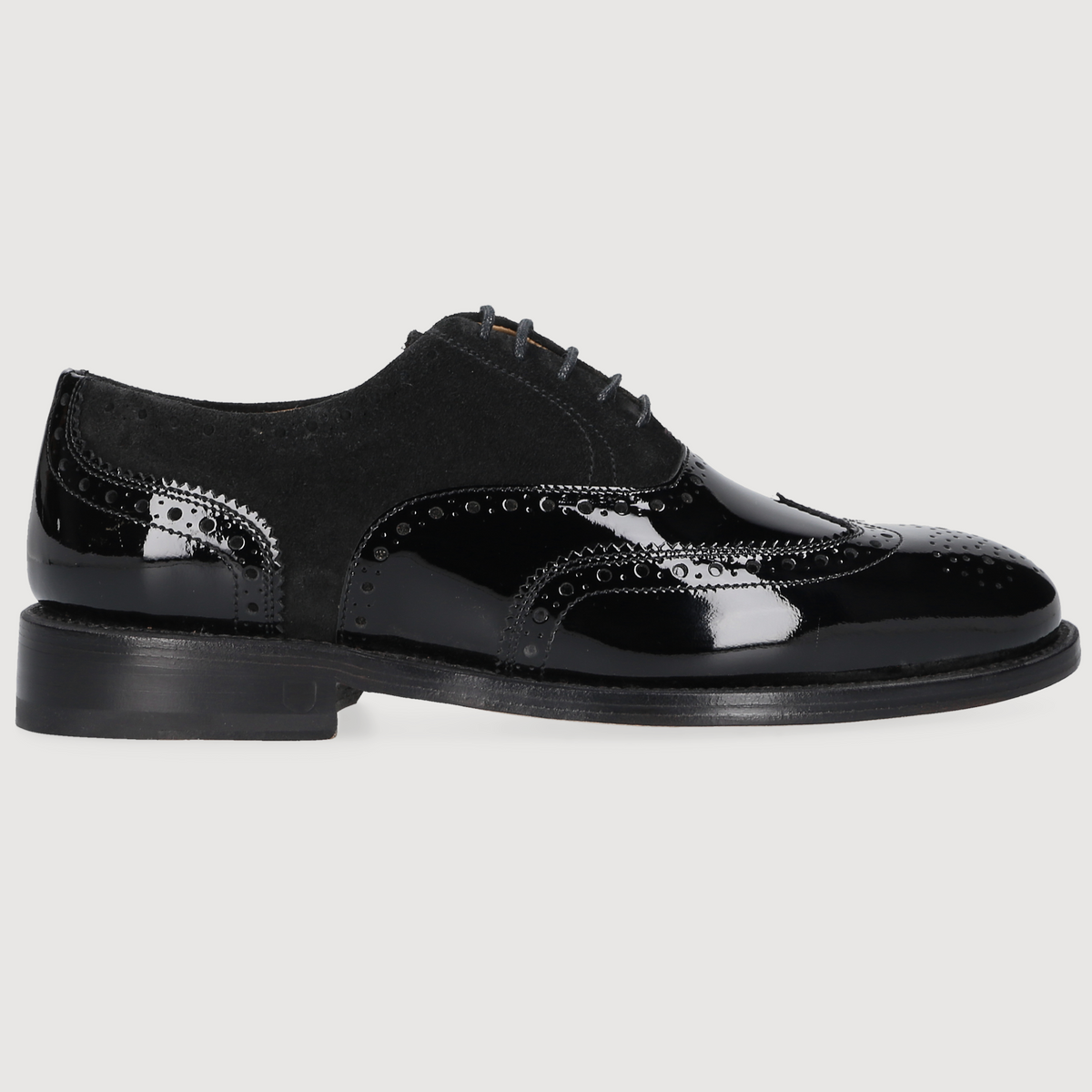 Henry Stevens Damen Klassiker Ella Full-Brogue Schwarz
