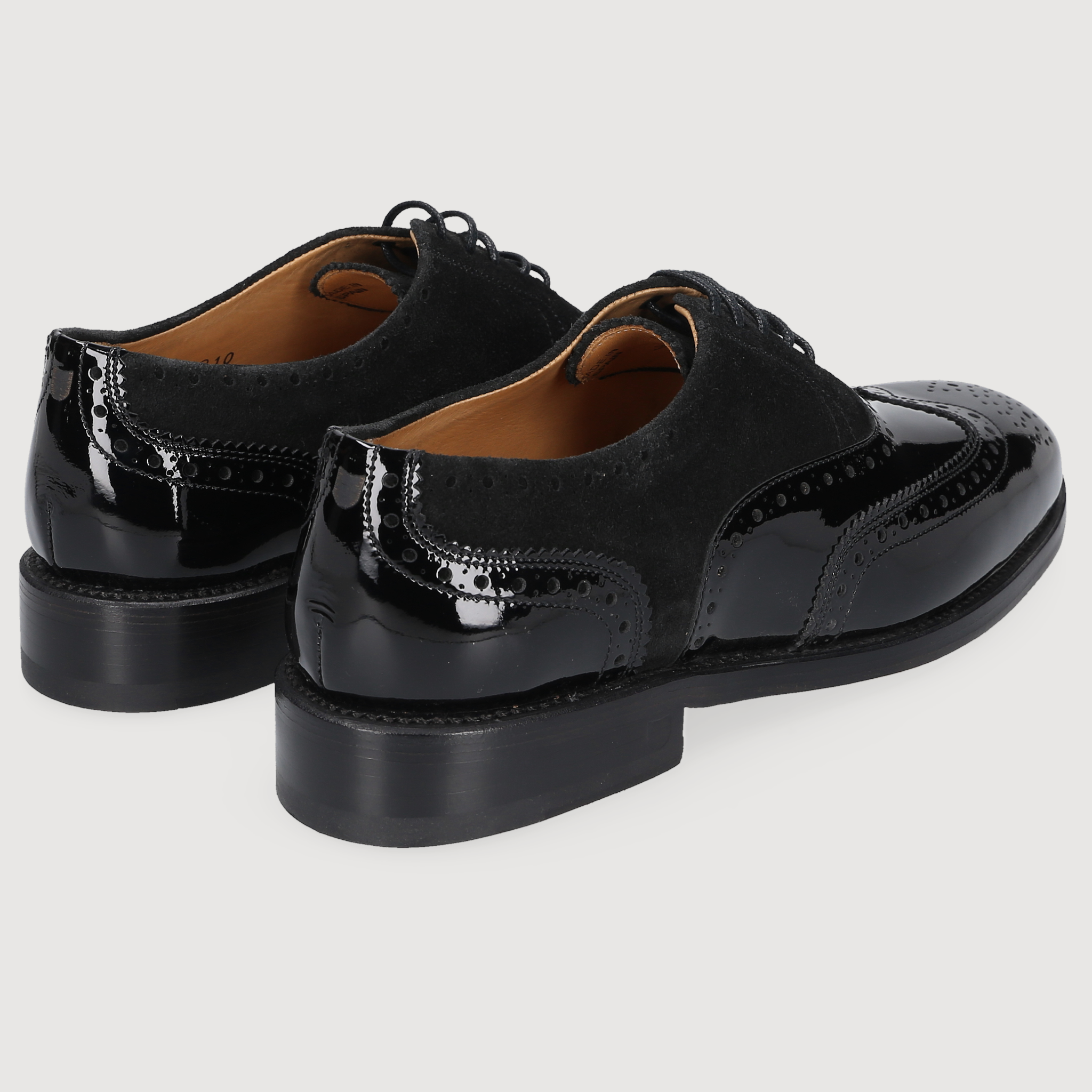 Henry Stevens Damen Klassiker Ella Full-Brogue Schwarz
