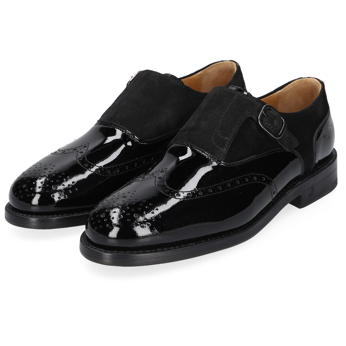 Henry Stevens Damen Klassiker Ella Full-Brogue Schwarz