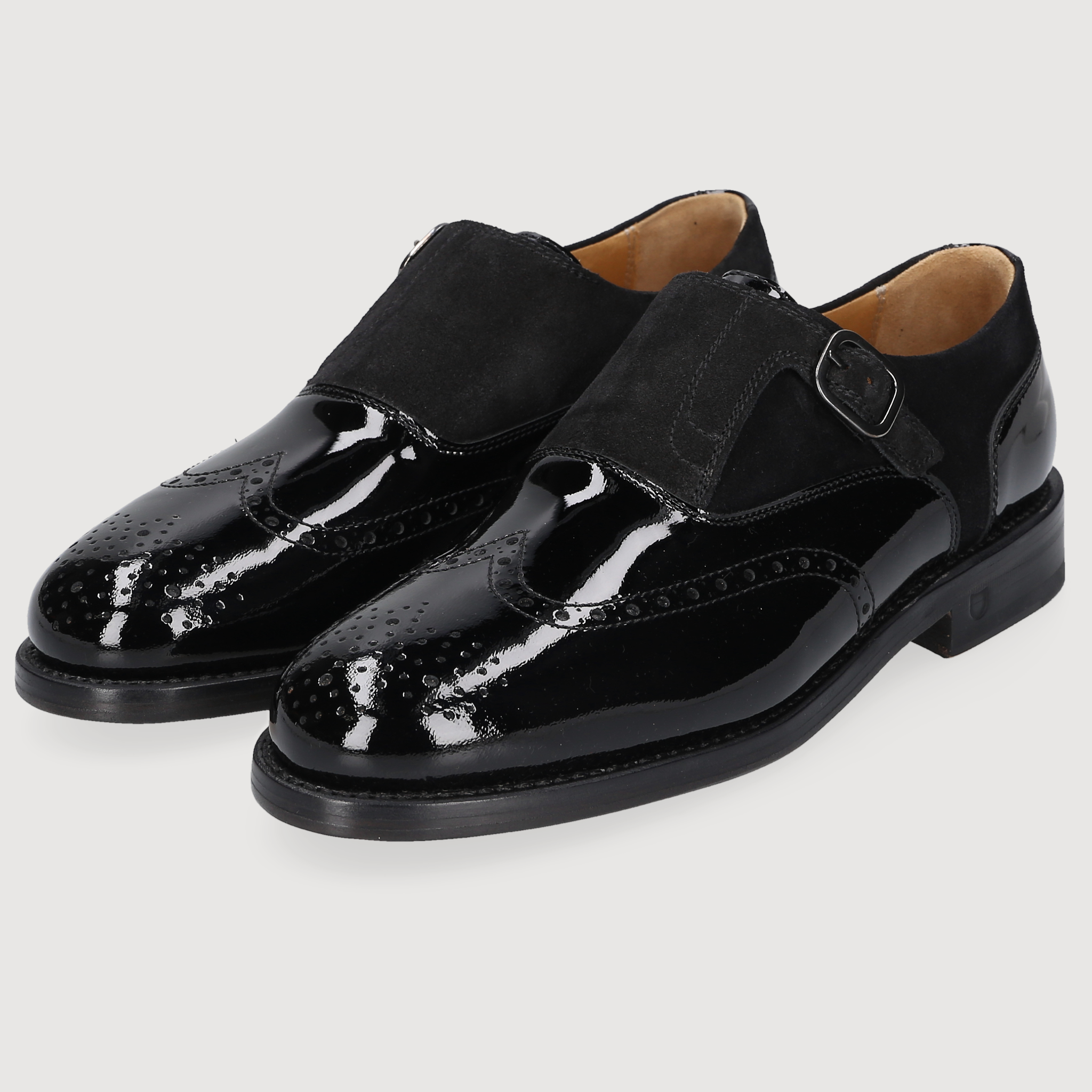 Henry Stevens Damen Klassiker Ella Full-Brogue Schwarz