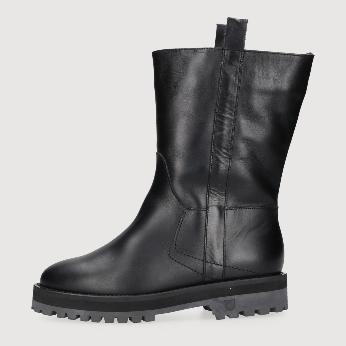 Henry Stevens Damen Boot Eva Plain Schwarz
