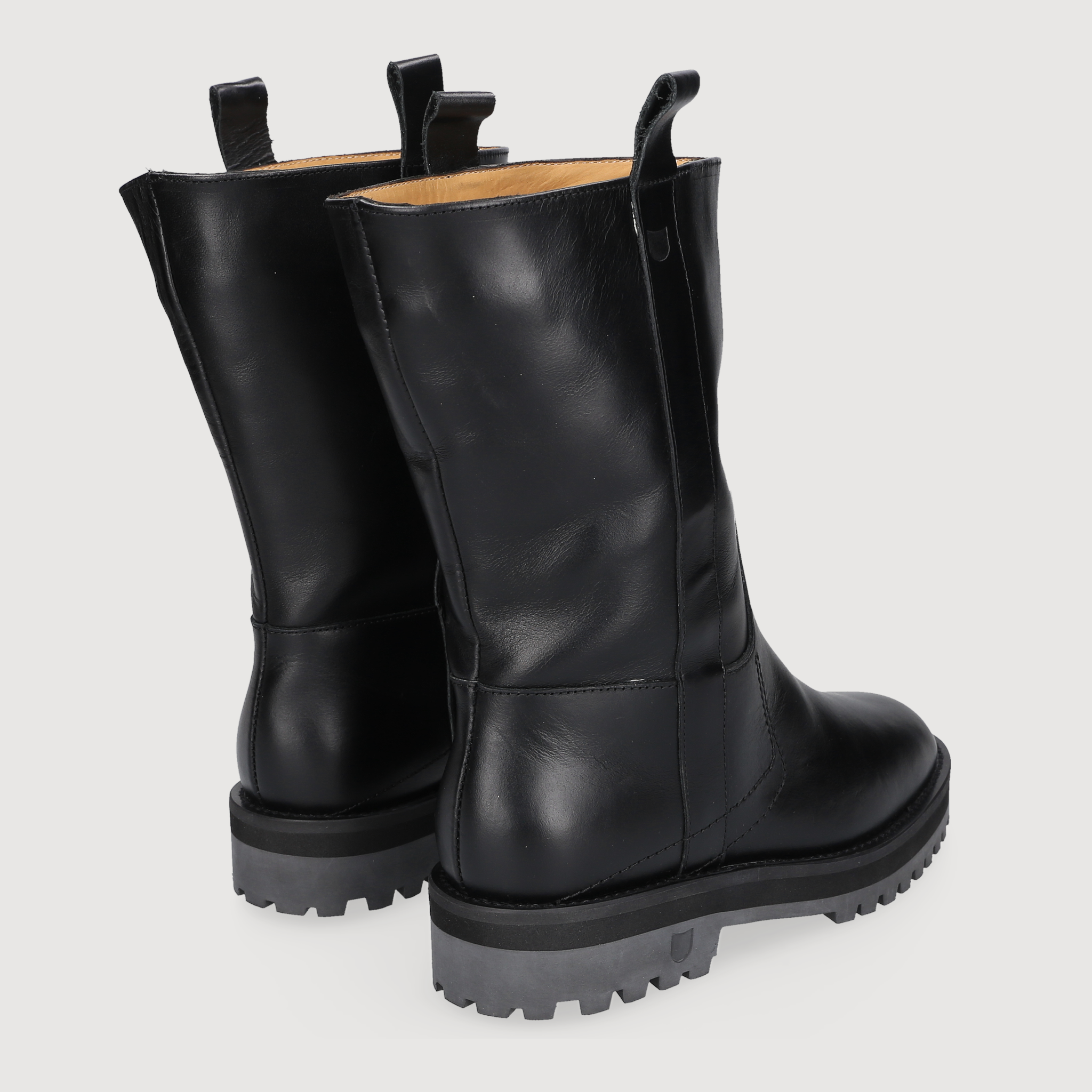 Henry Stevens Damen Boot Eva Plain Schwarz