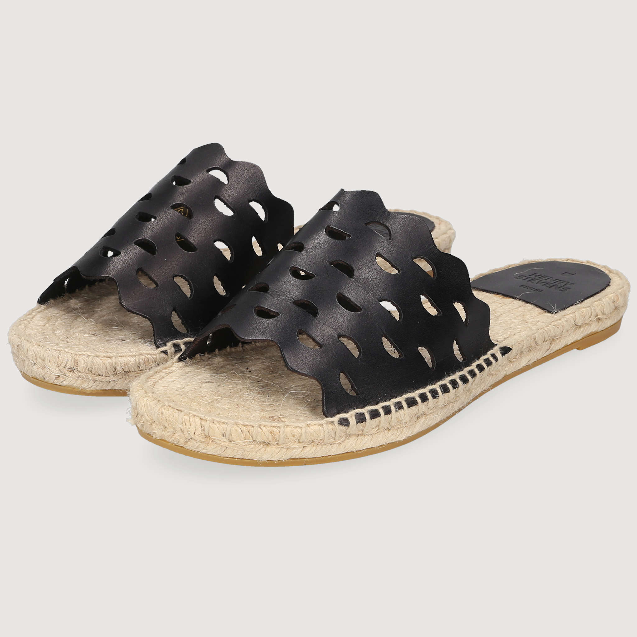 Henry Stevens Damen Espadrille Taylor Plain Schwarz