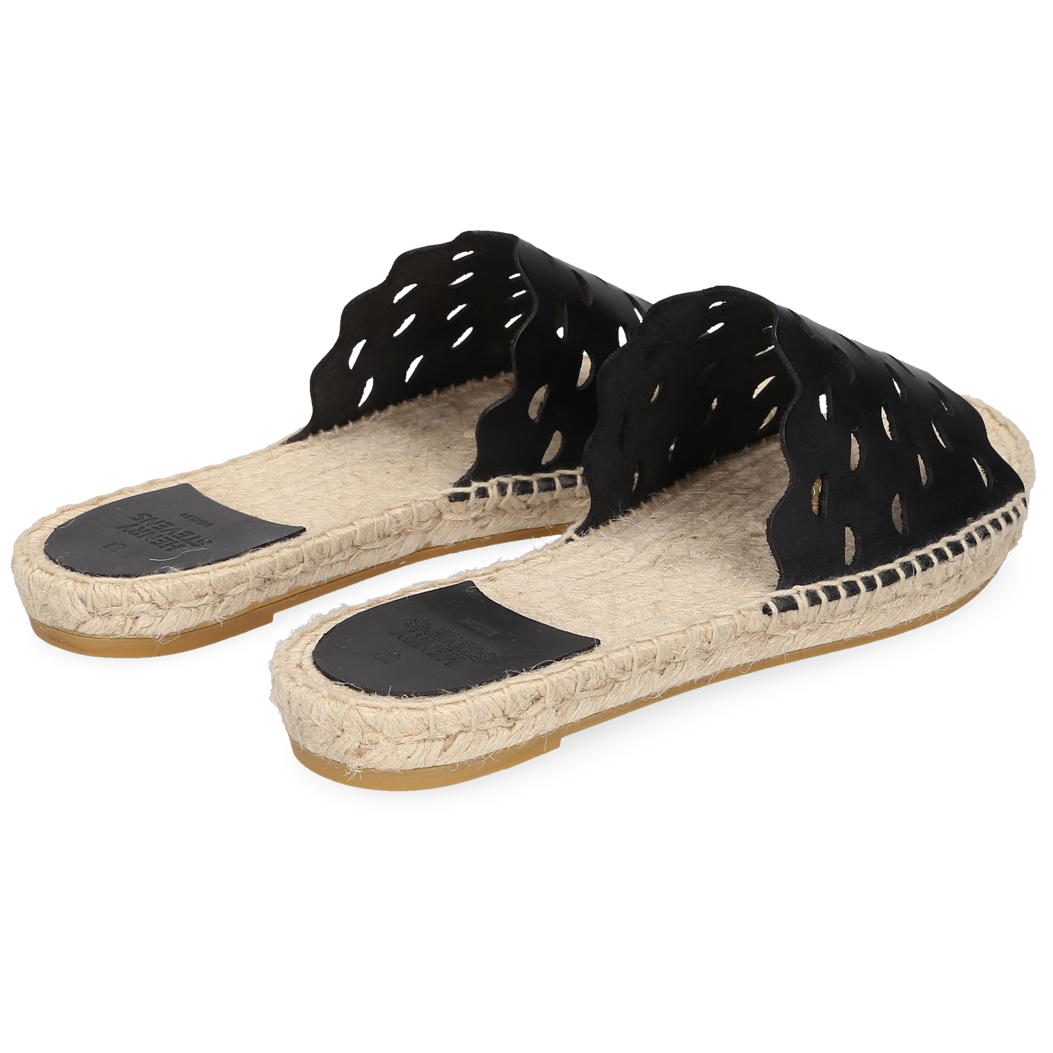 Henry Stevens Damen Espadrille Taylor Plain Schwarz