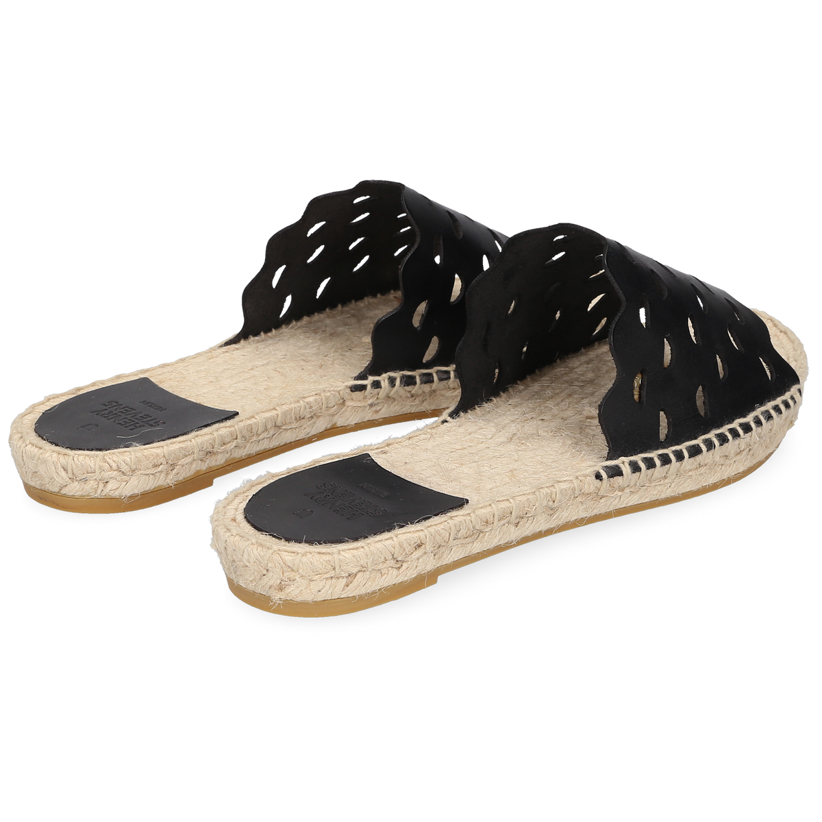 Henry Stevens Damen Espadrille Taylor Plain Black